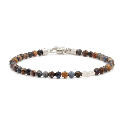 Crossroads Slim Bracelet | Pietersite & Sterling Silver
