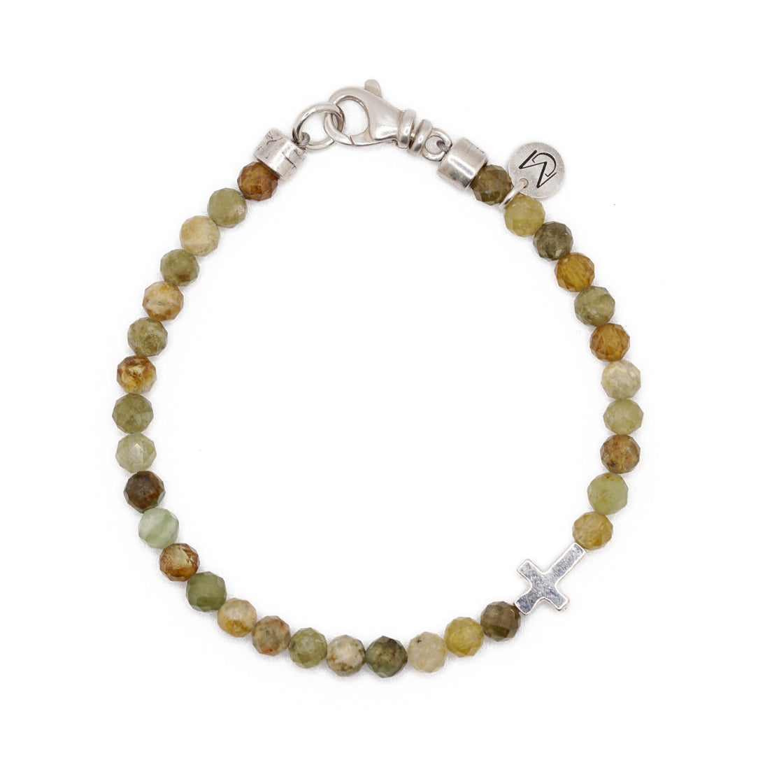 Crossroads Slim Bracelet | Faceted Jade & Sterling Silver