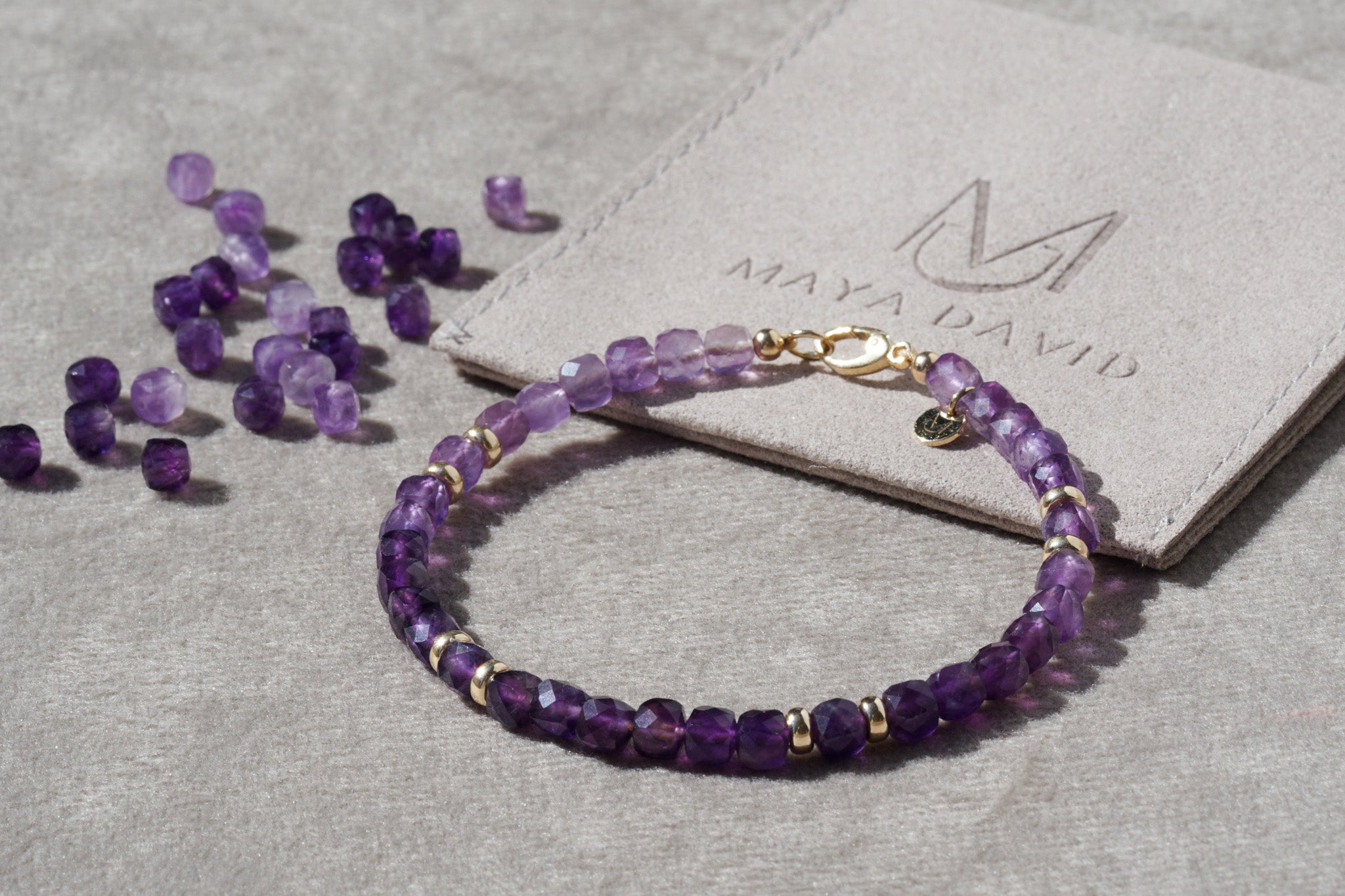 Solstice Bracelet | Amethyst & 14K Gold