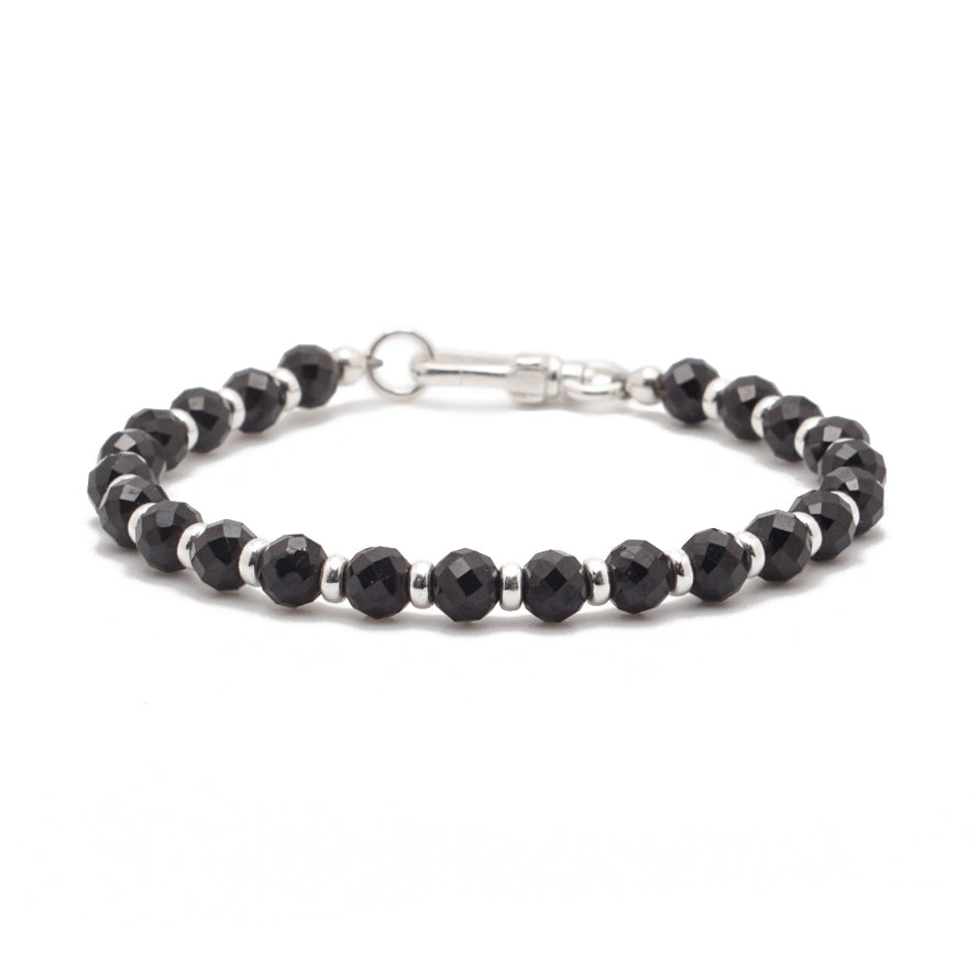 Strata Noir Bracelet | Black Spinel & Sterling Silver