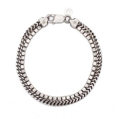 Gun Metal Link Bracelet | Sterling Silver