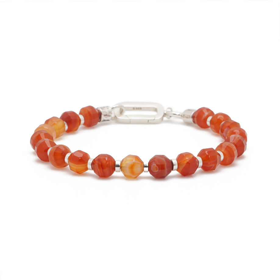 Inferno Bracelet | Red Agate & Sterling Silver