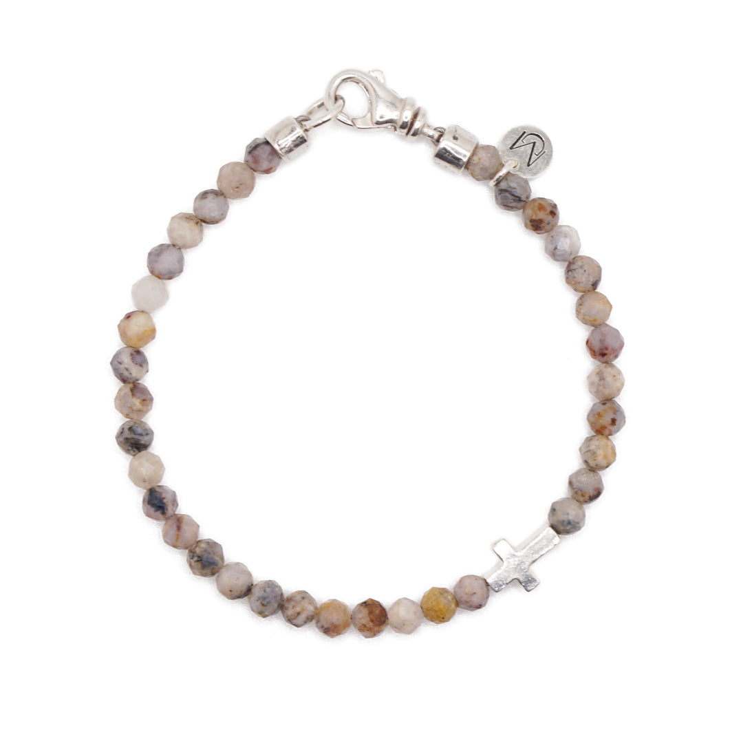Crossroads Slim Bracelet | Faceted Opal & Sterling Silver