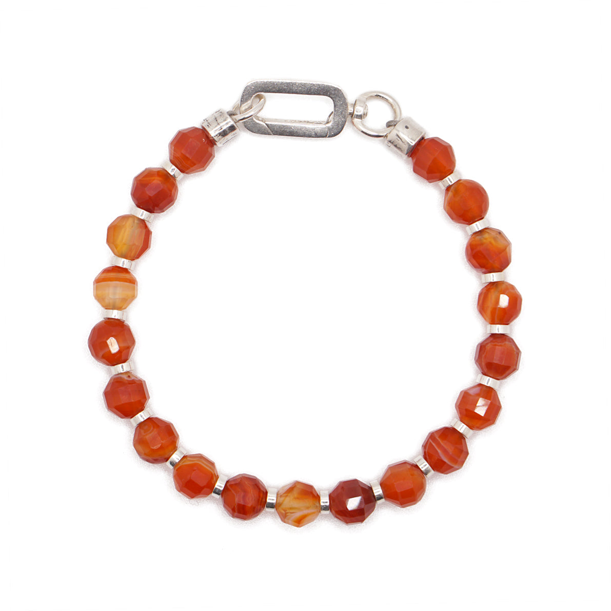 Inferno Bracelet | Red Agate & Sterling Silver