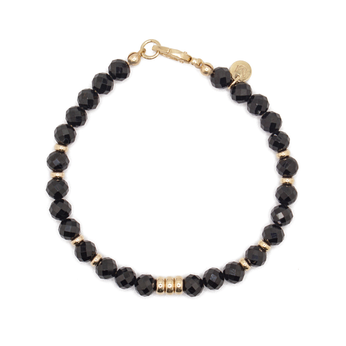 Eclipse Bracelet | 14K Gold & Black Spinel
