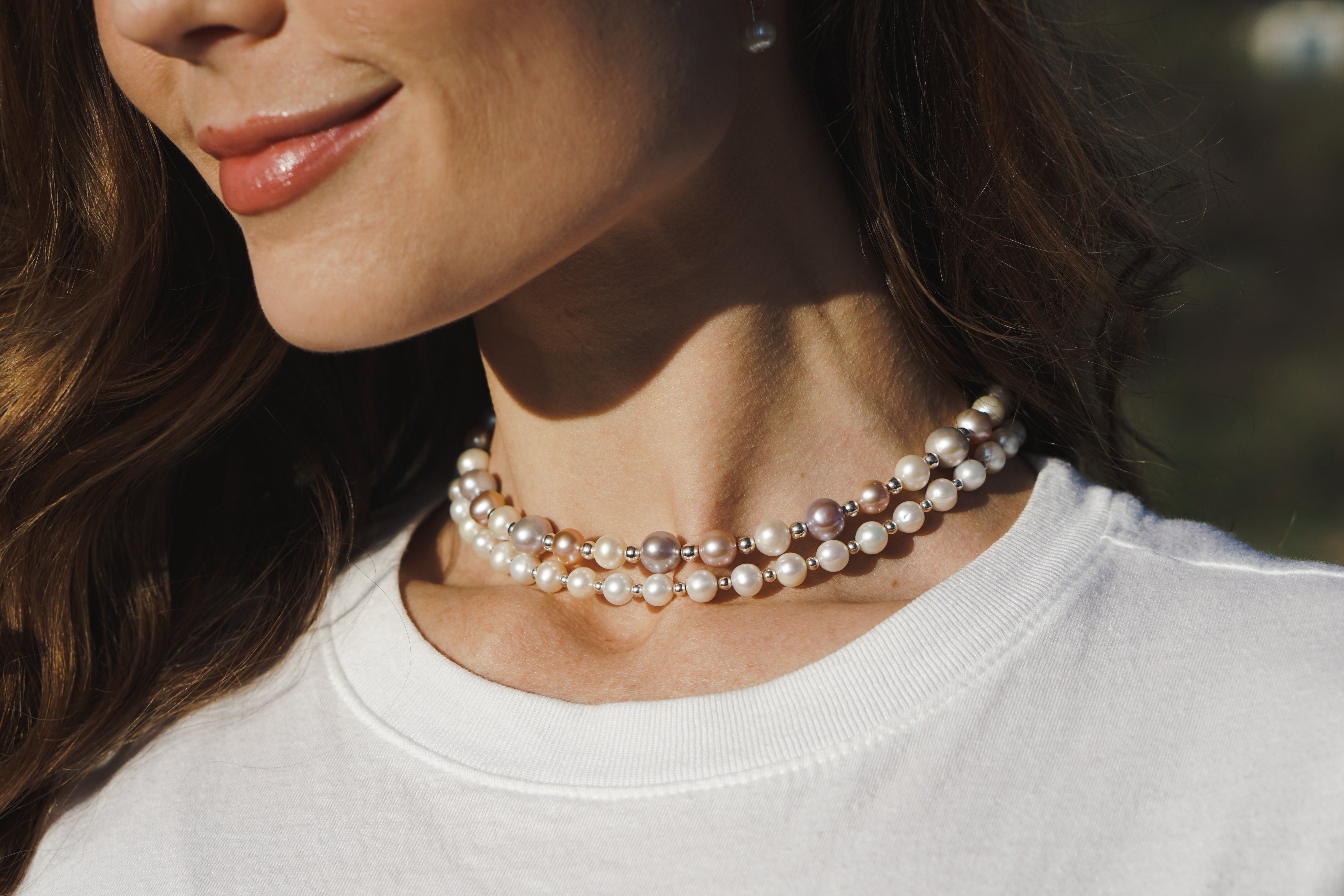 Luna Pearl Necklace | Sterling Silver