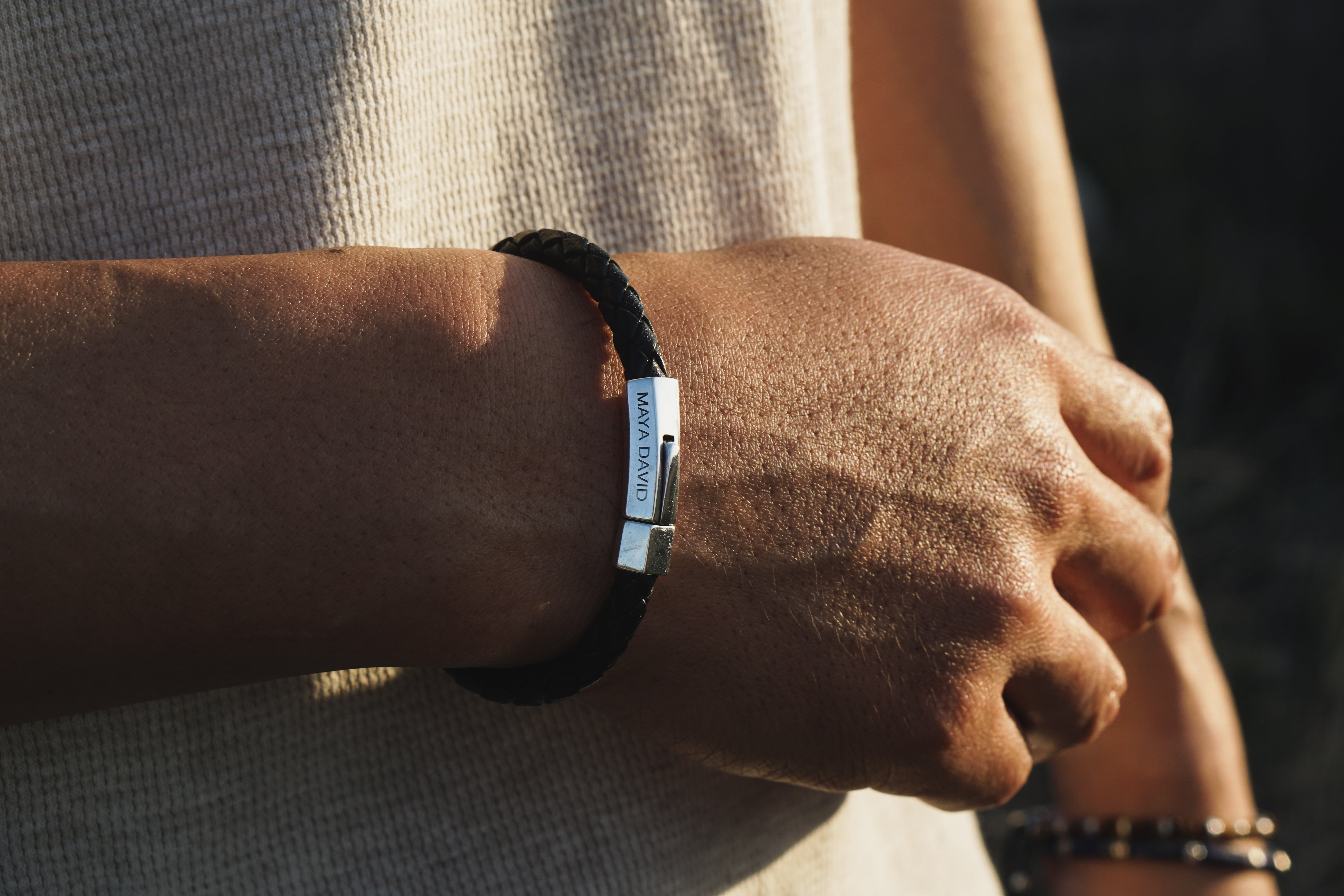 Nomad Leather Bracelet | Sterling Silver