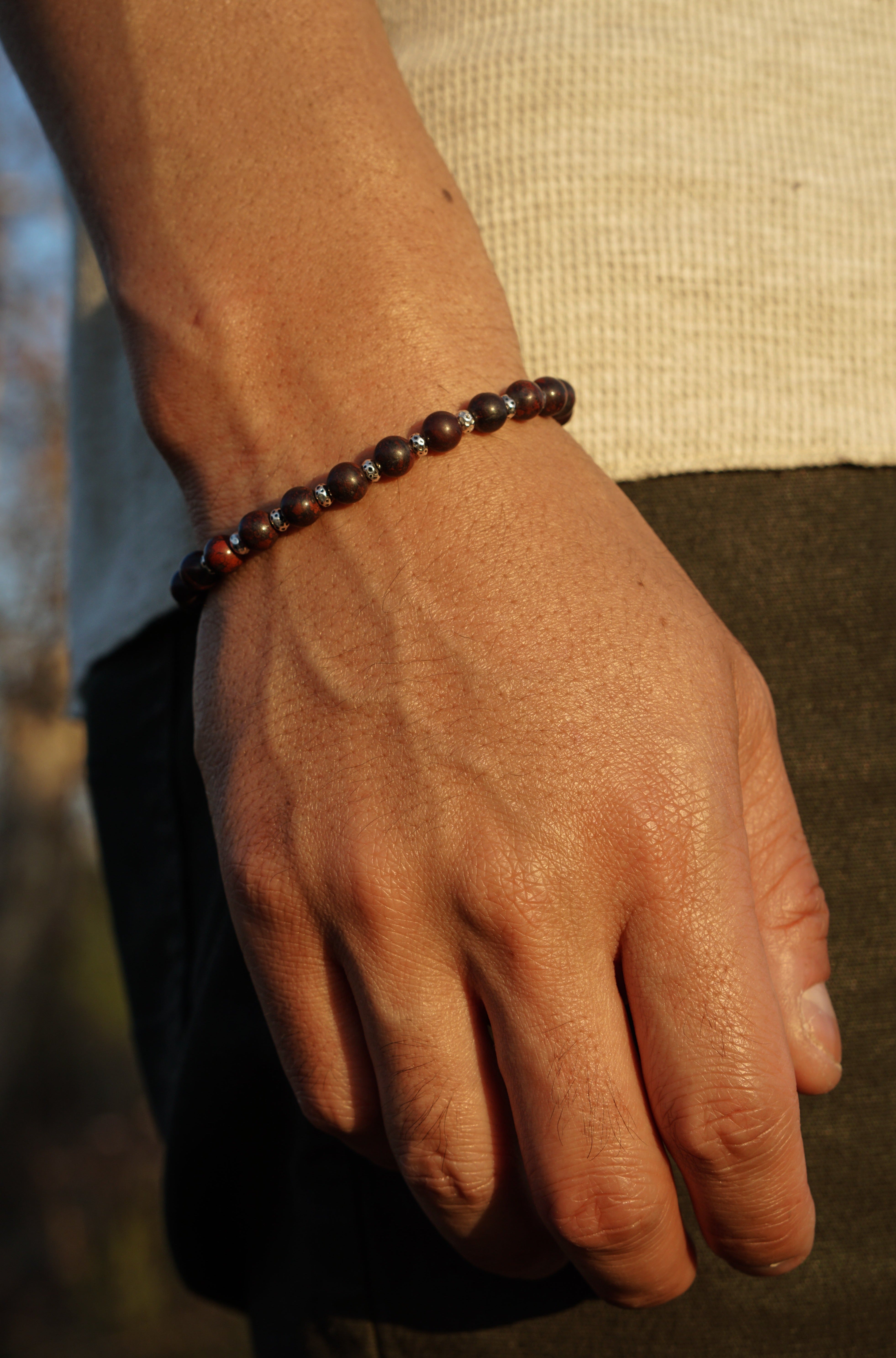 Strata Bracelet | Tiger Iron & Sterling Silver
