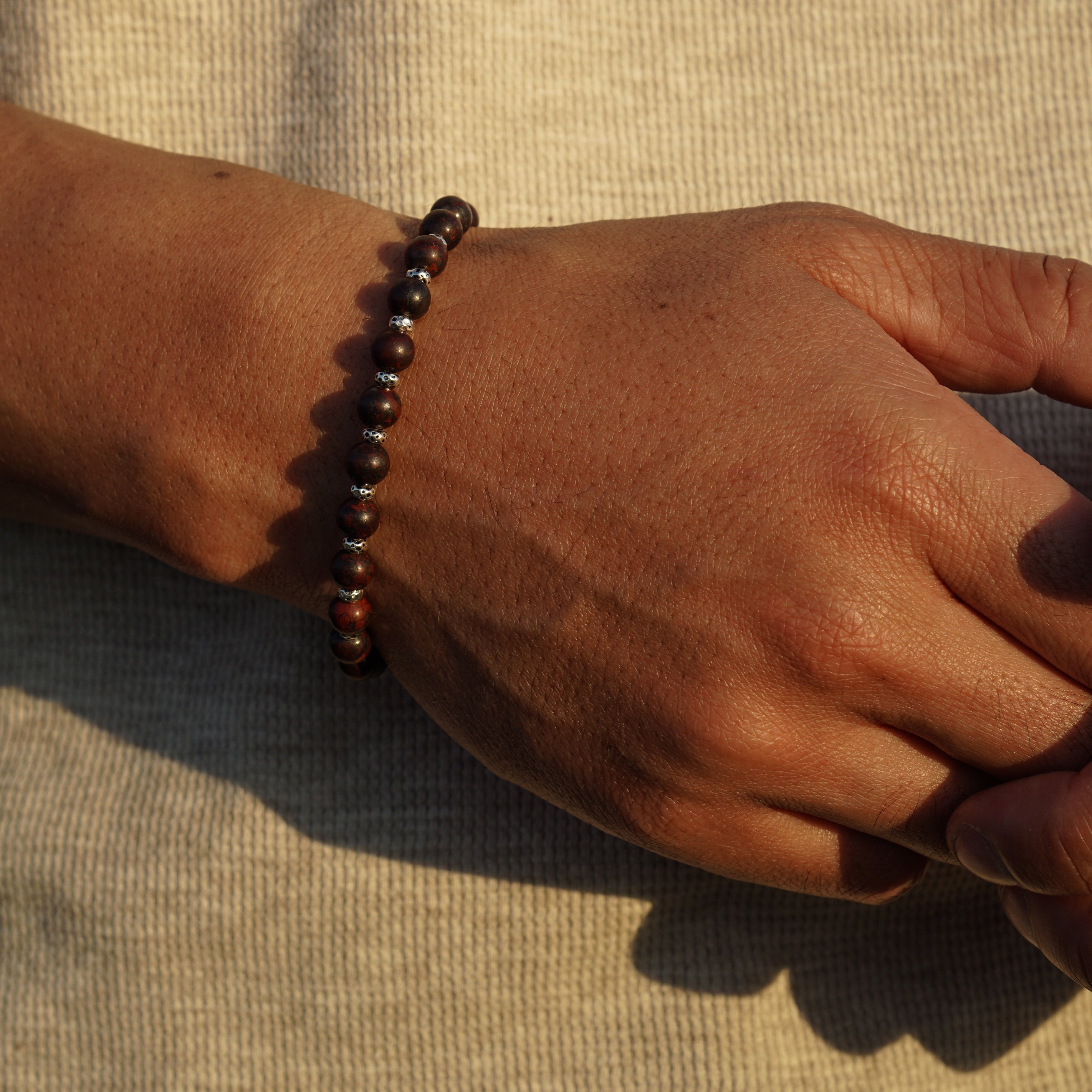 Strata Bracelet | Tiger Iron & Sterling Silver