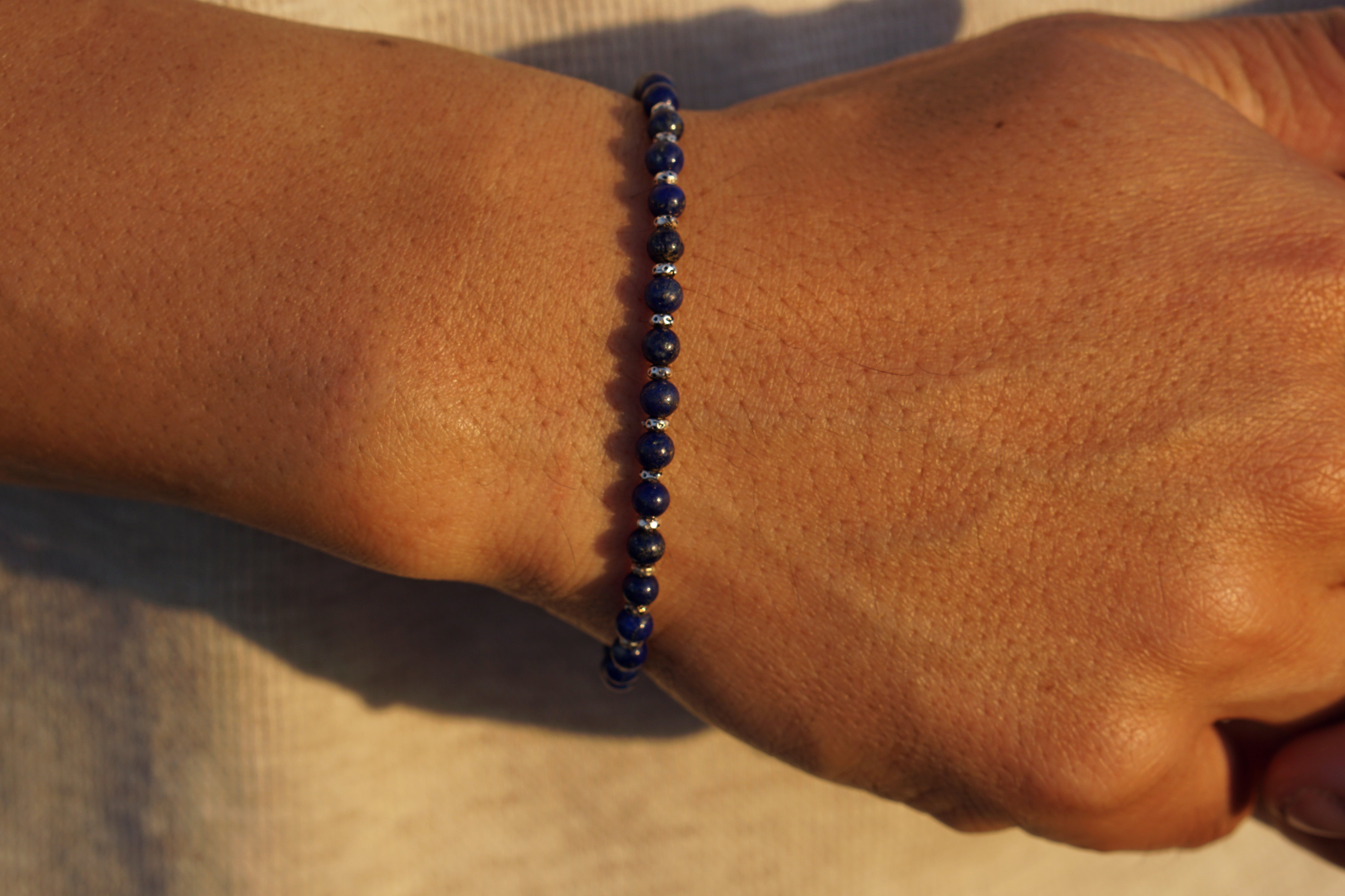 Strata Slim Bracelet | Lapis Lazuli & Sterling Silver