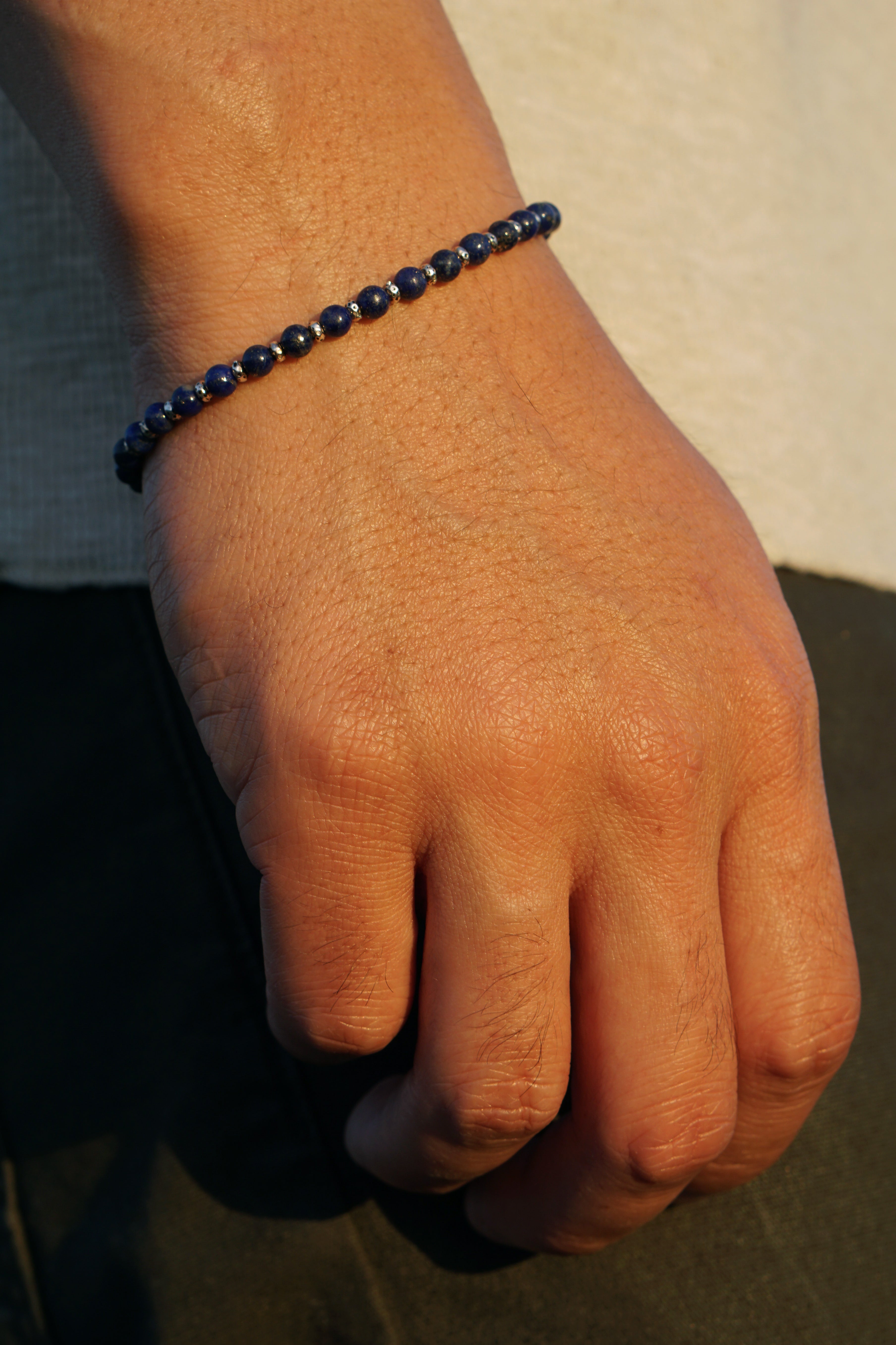 Strata Slim Bracelet | Lapis Lazuli & Sterling Silver