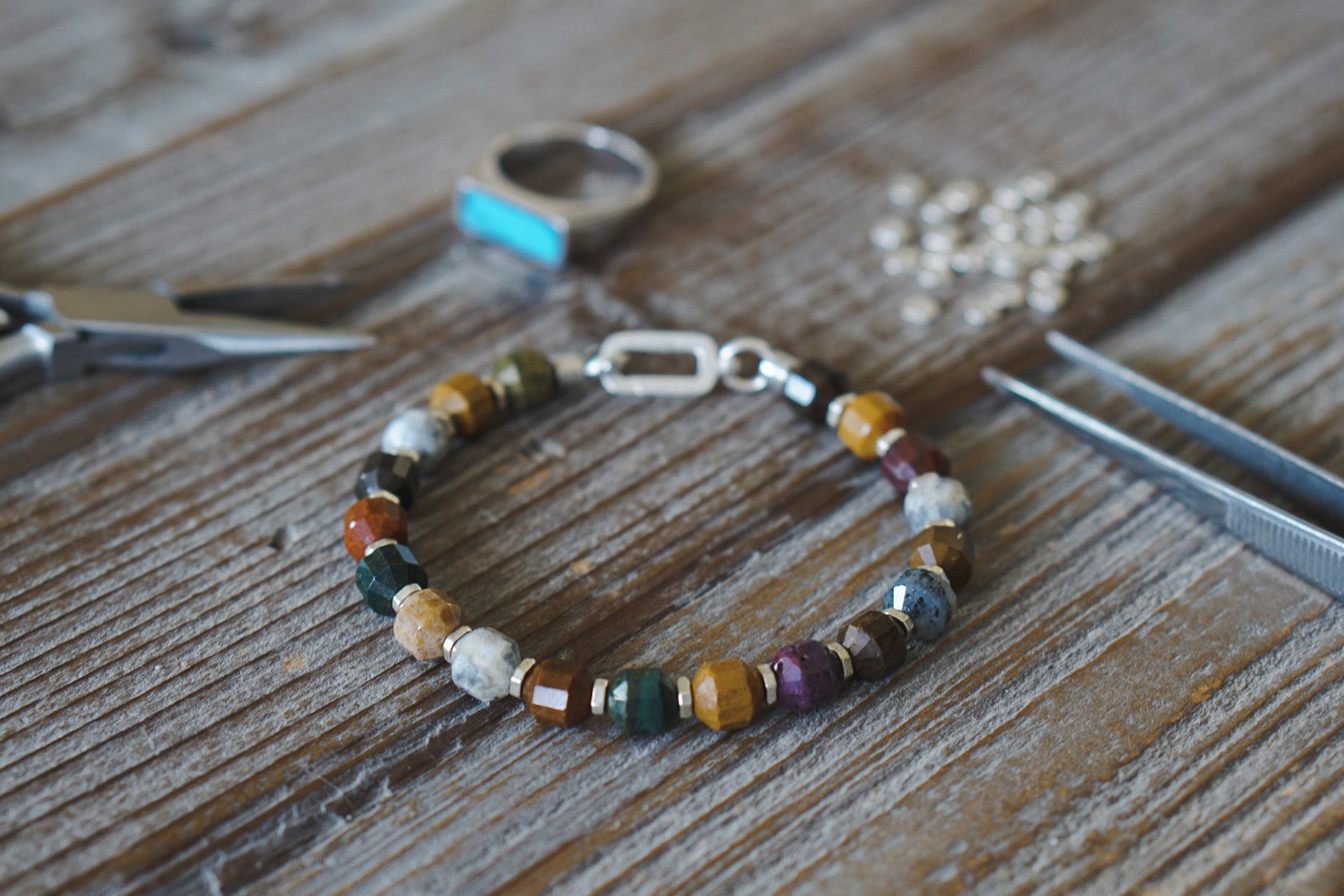 Voyager Bracelet | Ocean Jasper & Sterling Silver
