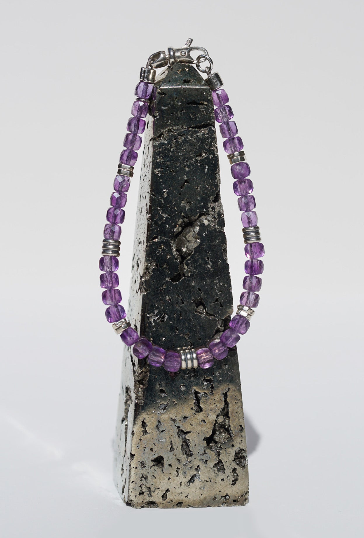 StoneWave Bracelet | Amethyst & Sterling Silver