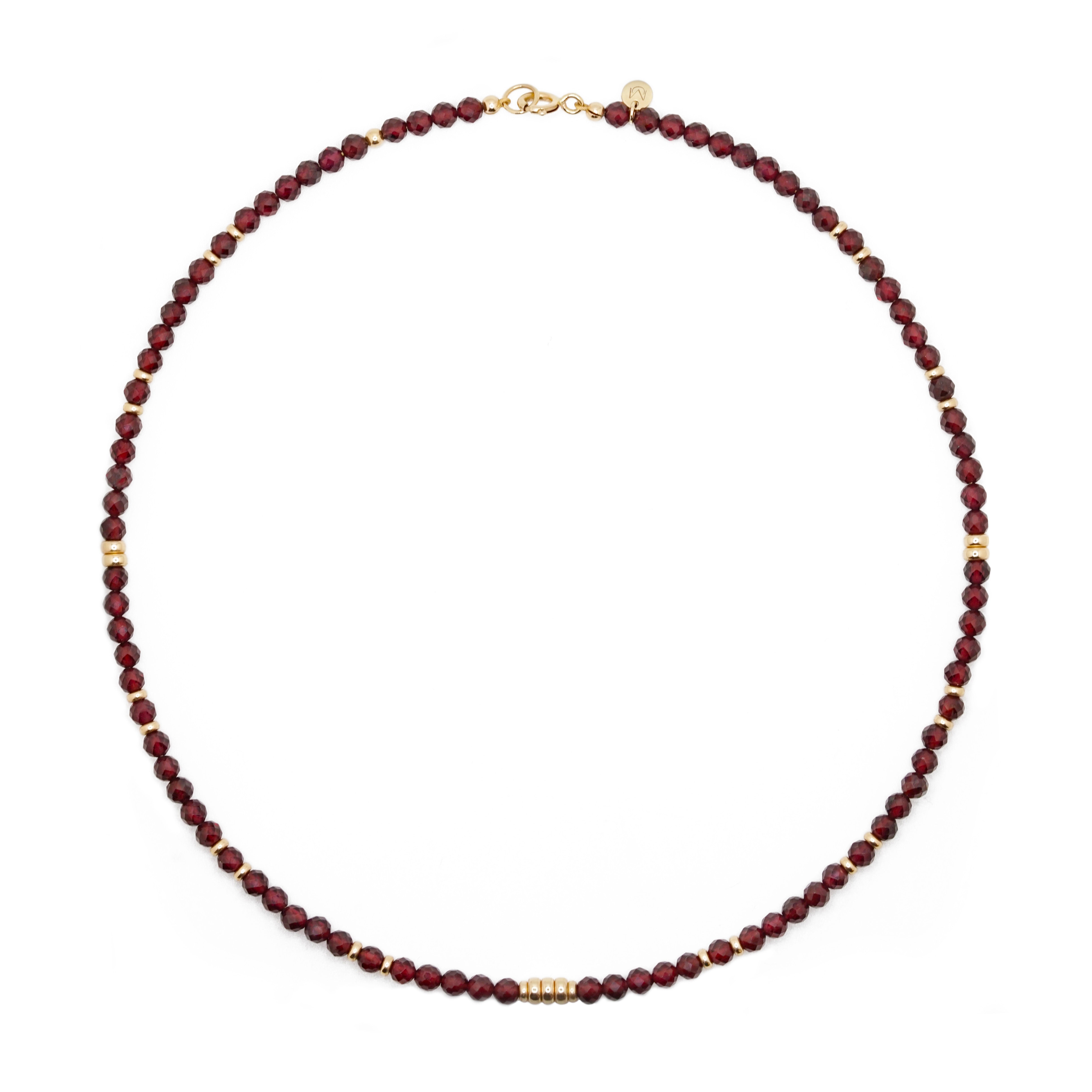 Ember Necklace | Garnet & 14K Gold | 17"