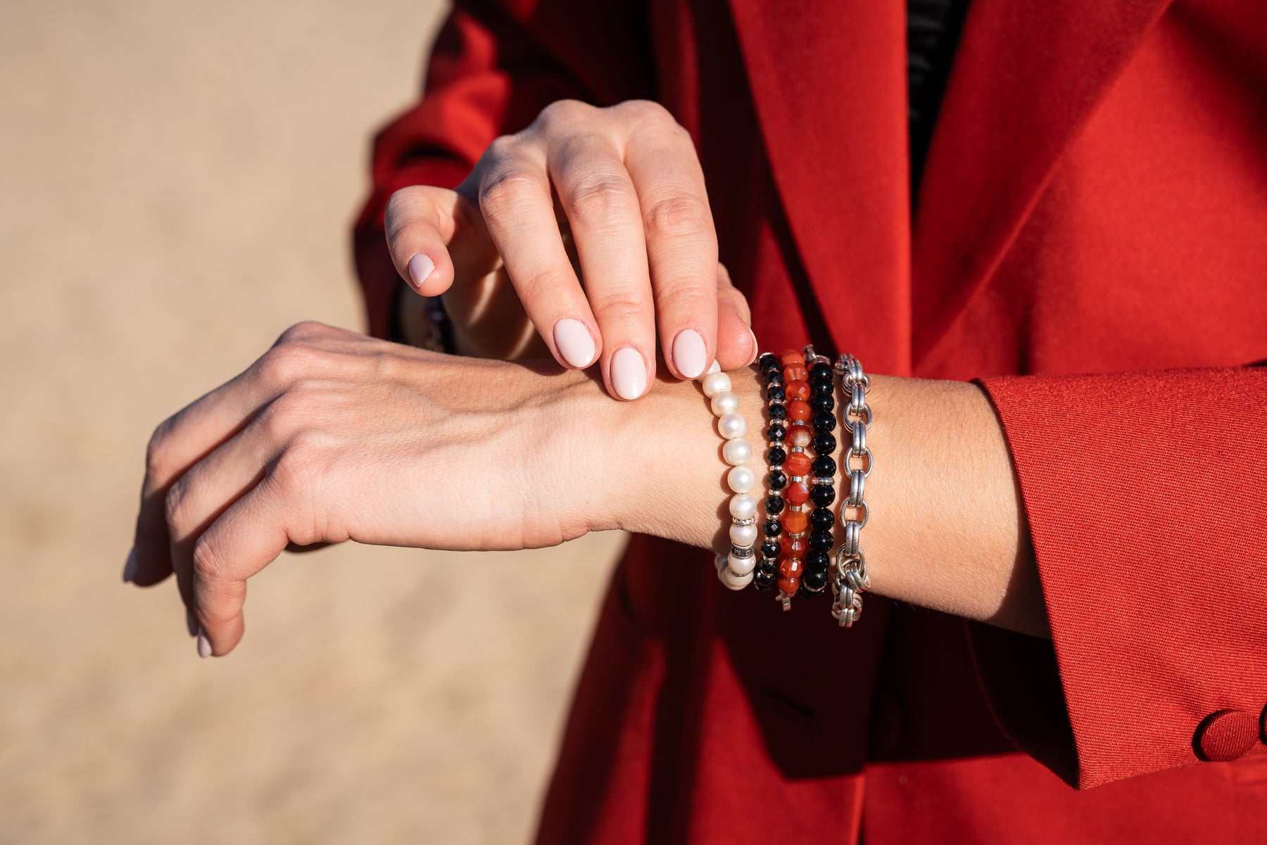 Strata Noir Bracelet | Black Spinel & Sterling Silver