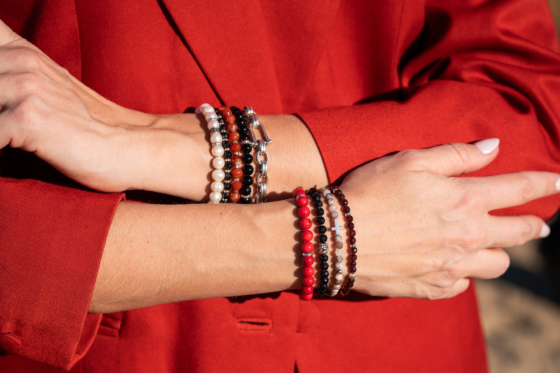 Phantom Bracelet | Black Spinel, Skull & Sterling Silver