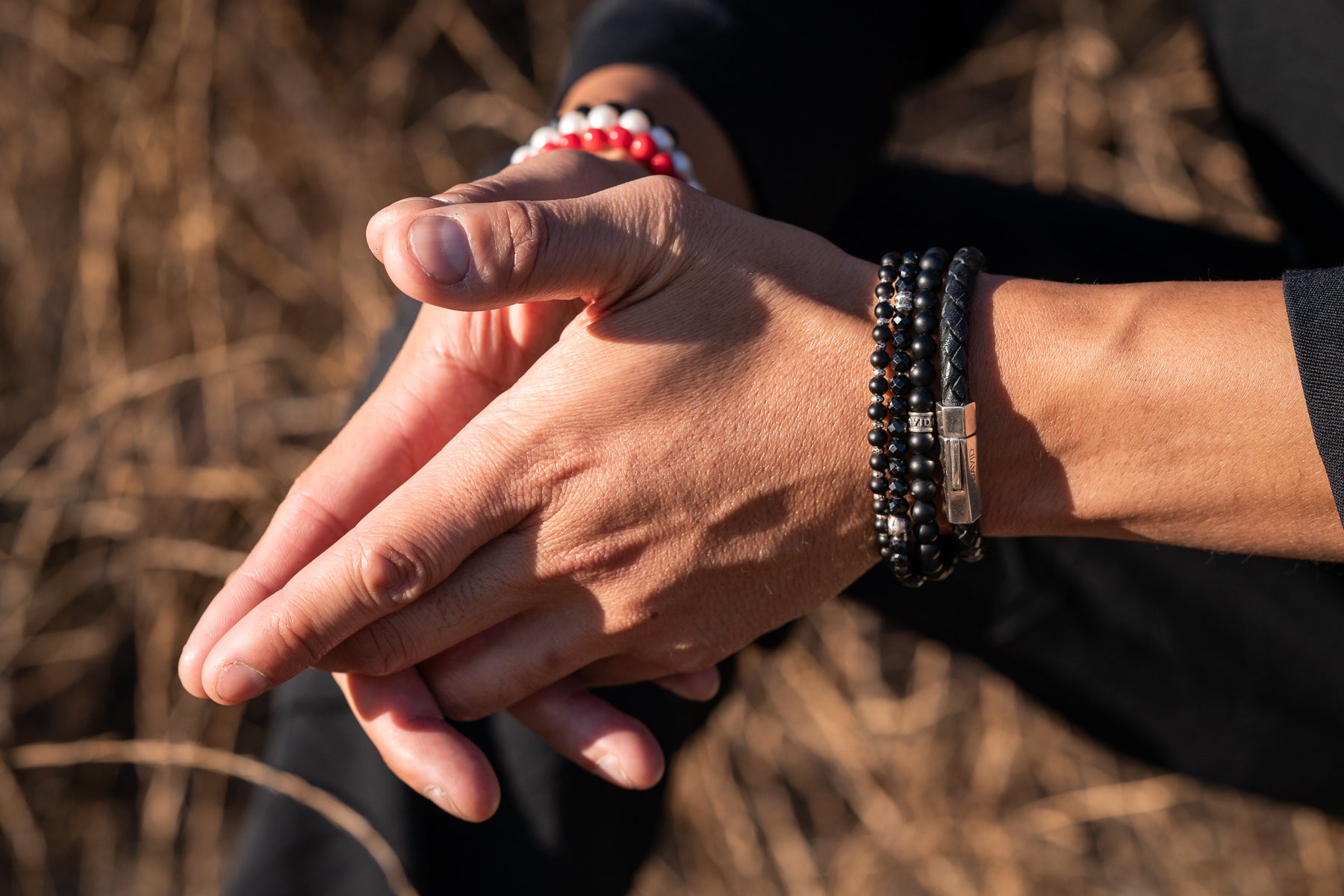 Phantom Bracelet | Black Spinel, Skull & Sterling Silver
