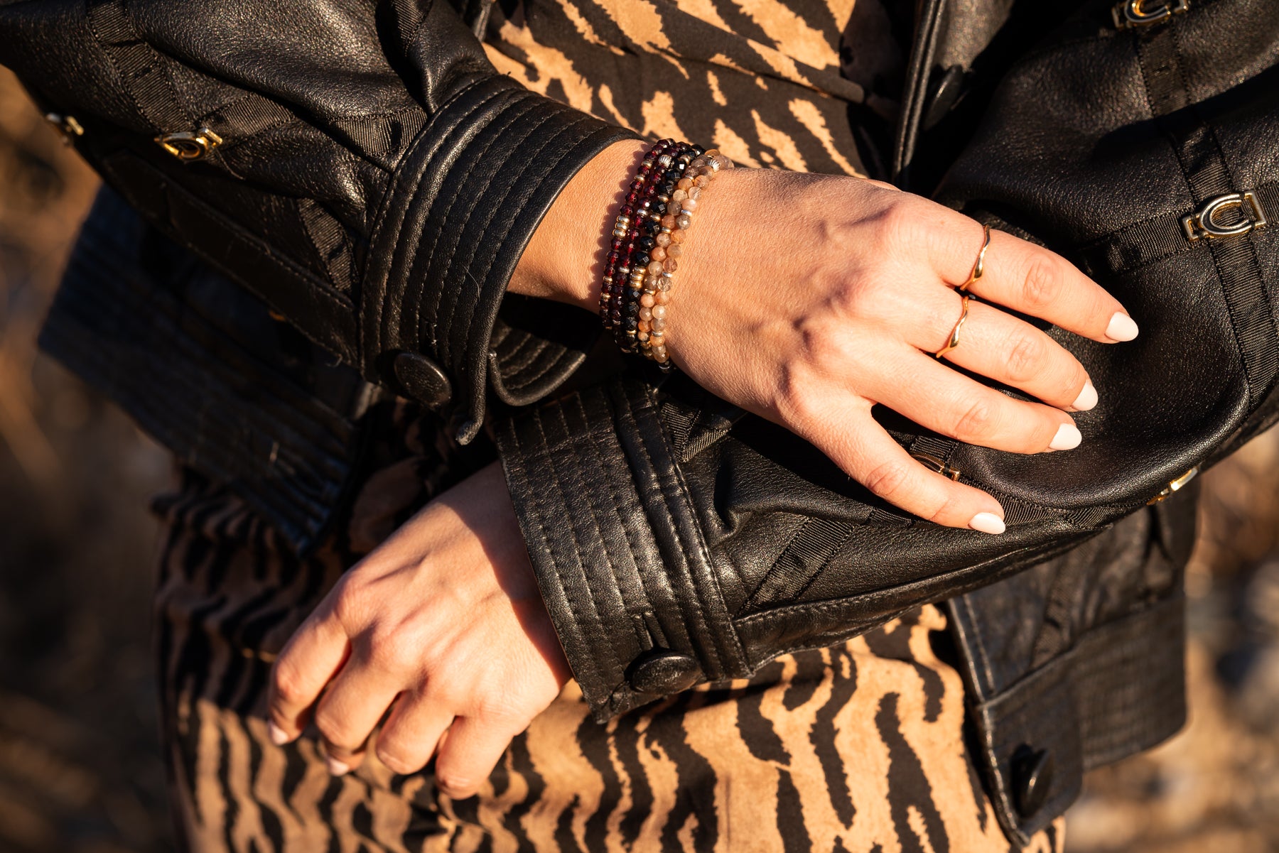 Eclipse Bracelet | 14K Gold & Black Spinel