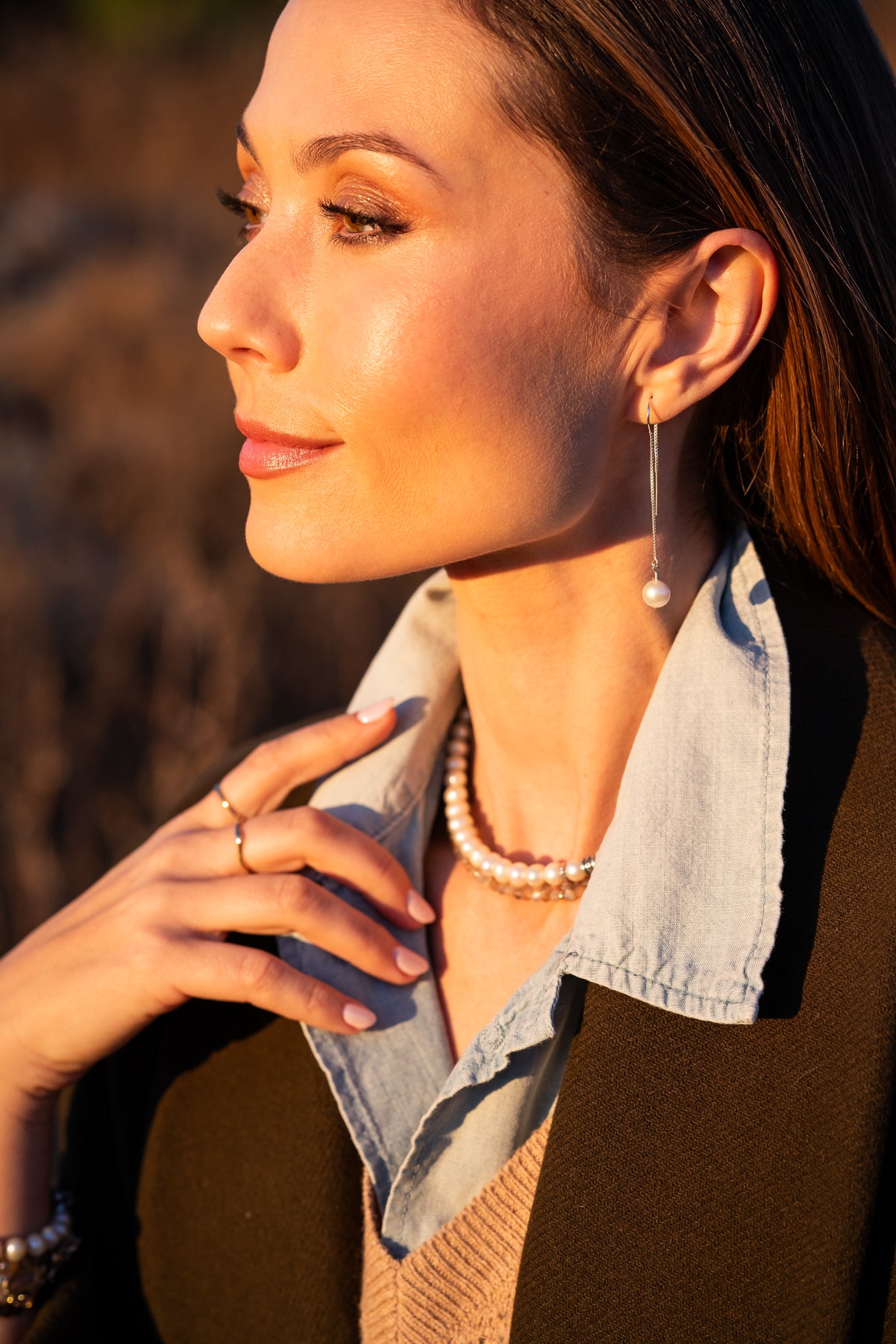 Pearl Threaders | Sterling Silver