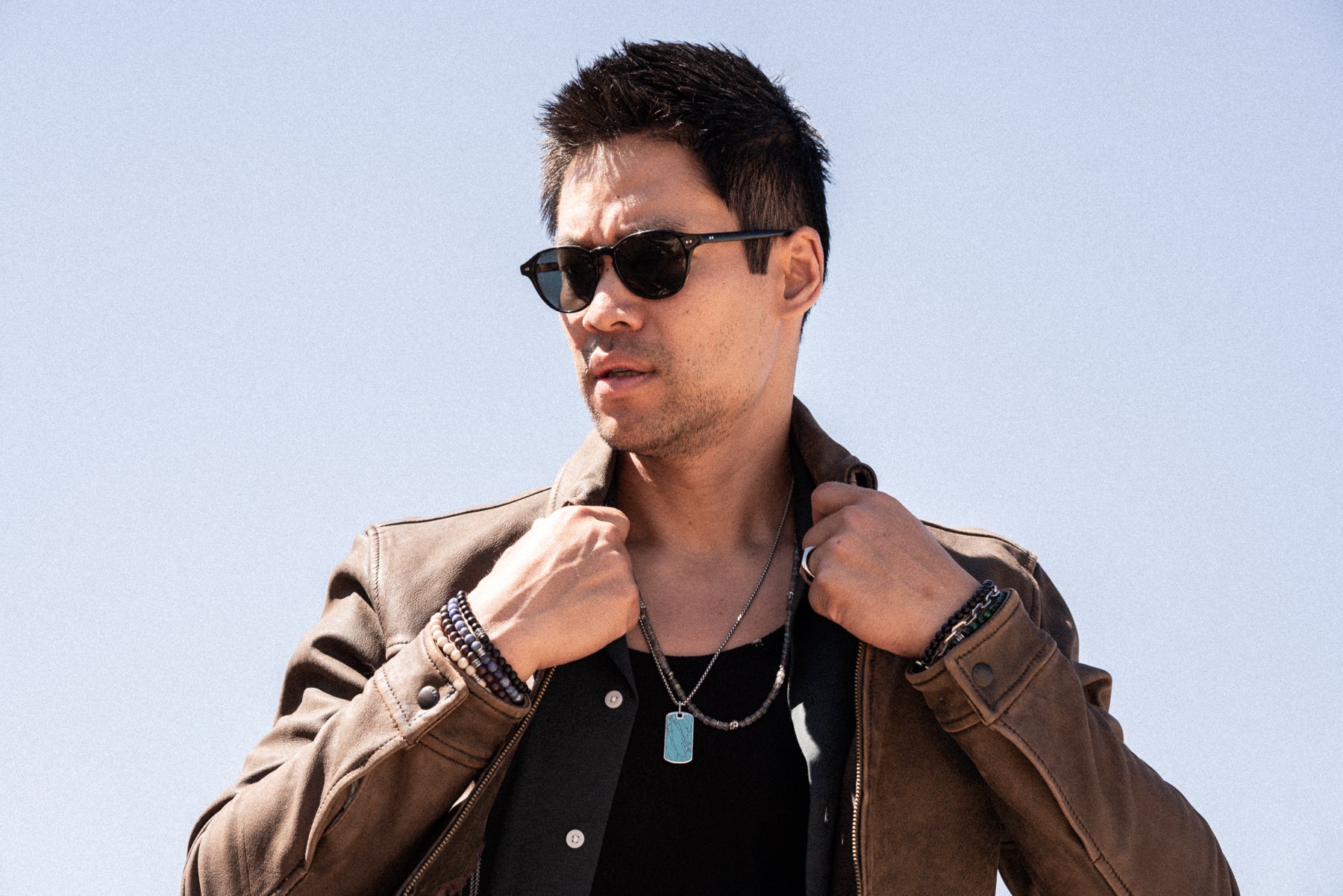 Horizon Tag Necklace | Turquoise & Sterling Silver