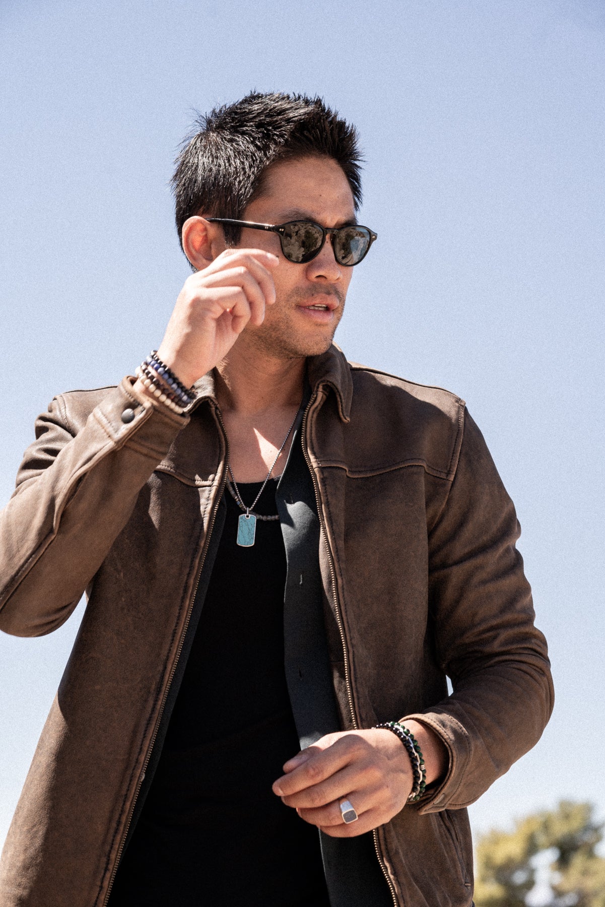 Horizon Tag Necklace | Turquoise & Sterling Silver