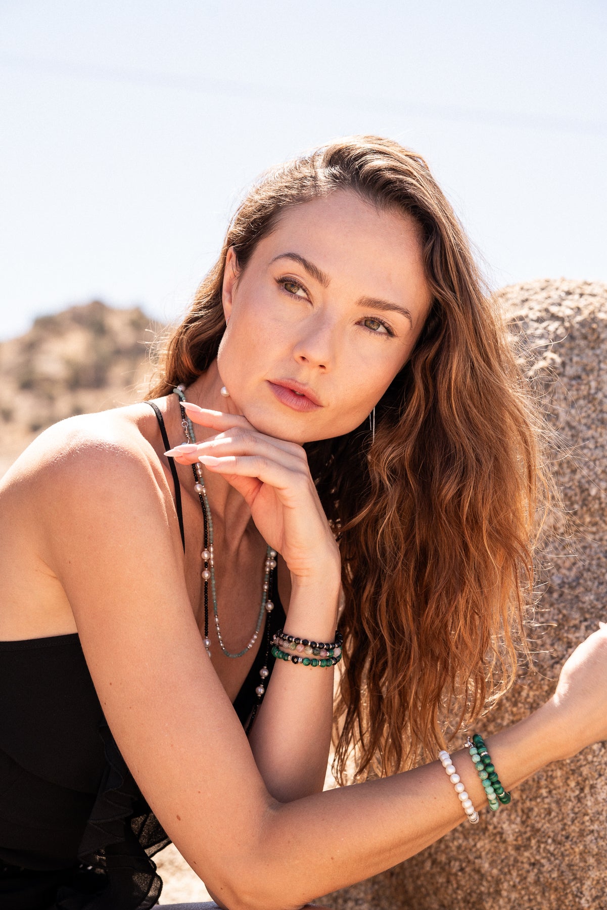 Strata Noir Bracelet | Black Spinel & Sterling Silver