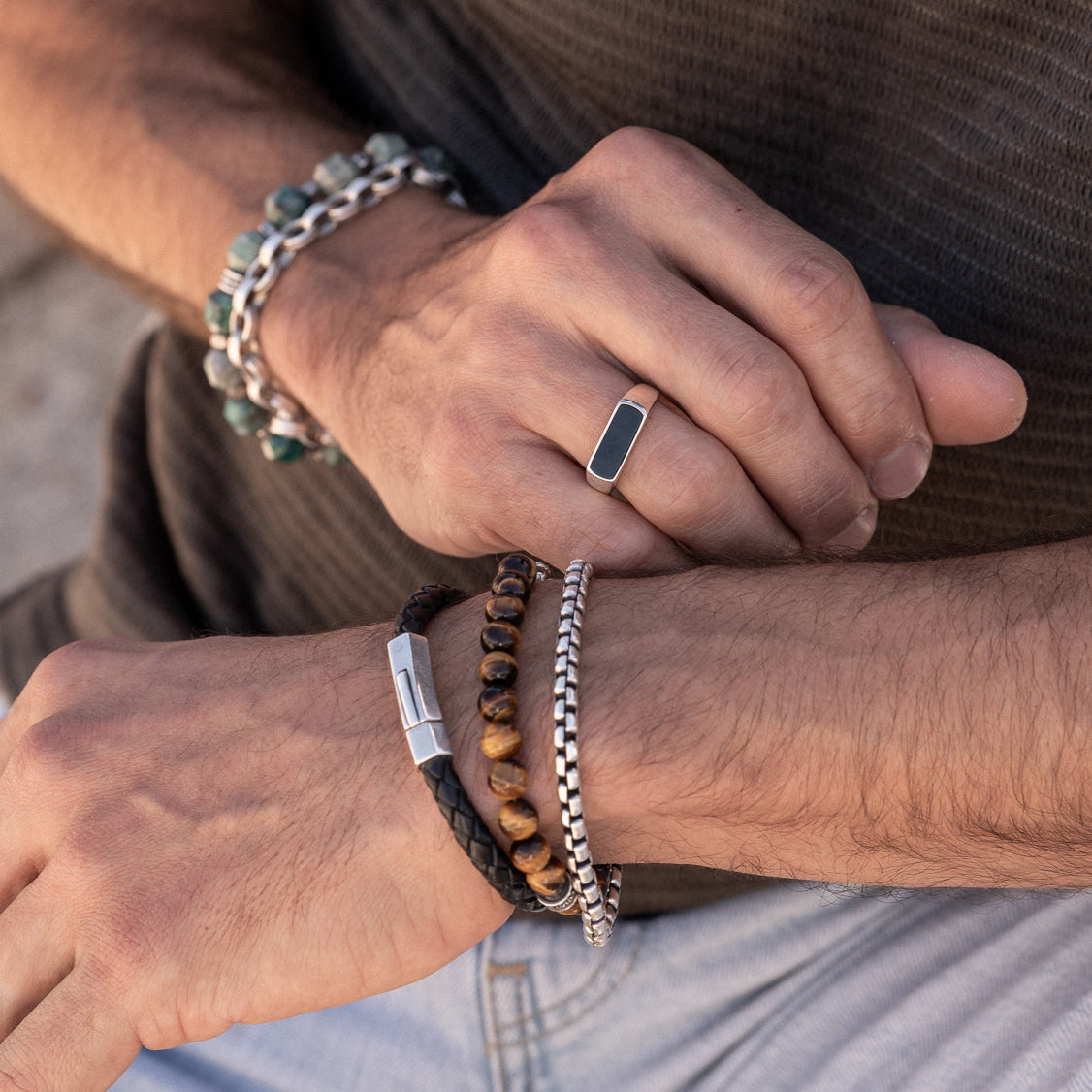 Signal Ring | Onyx & Sterling Silver