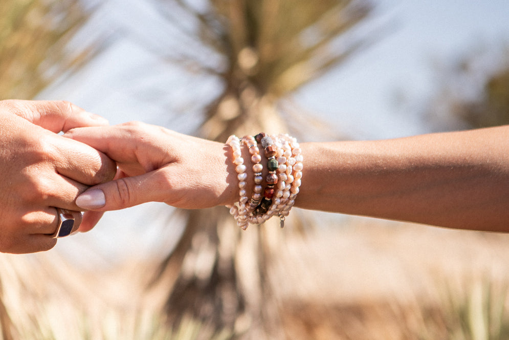 Mauve Pearl Bracelet | Sterling Silver