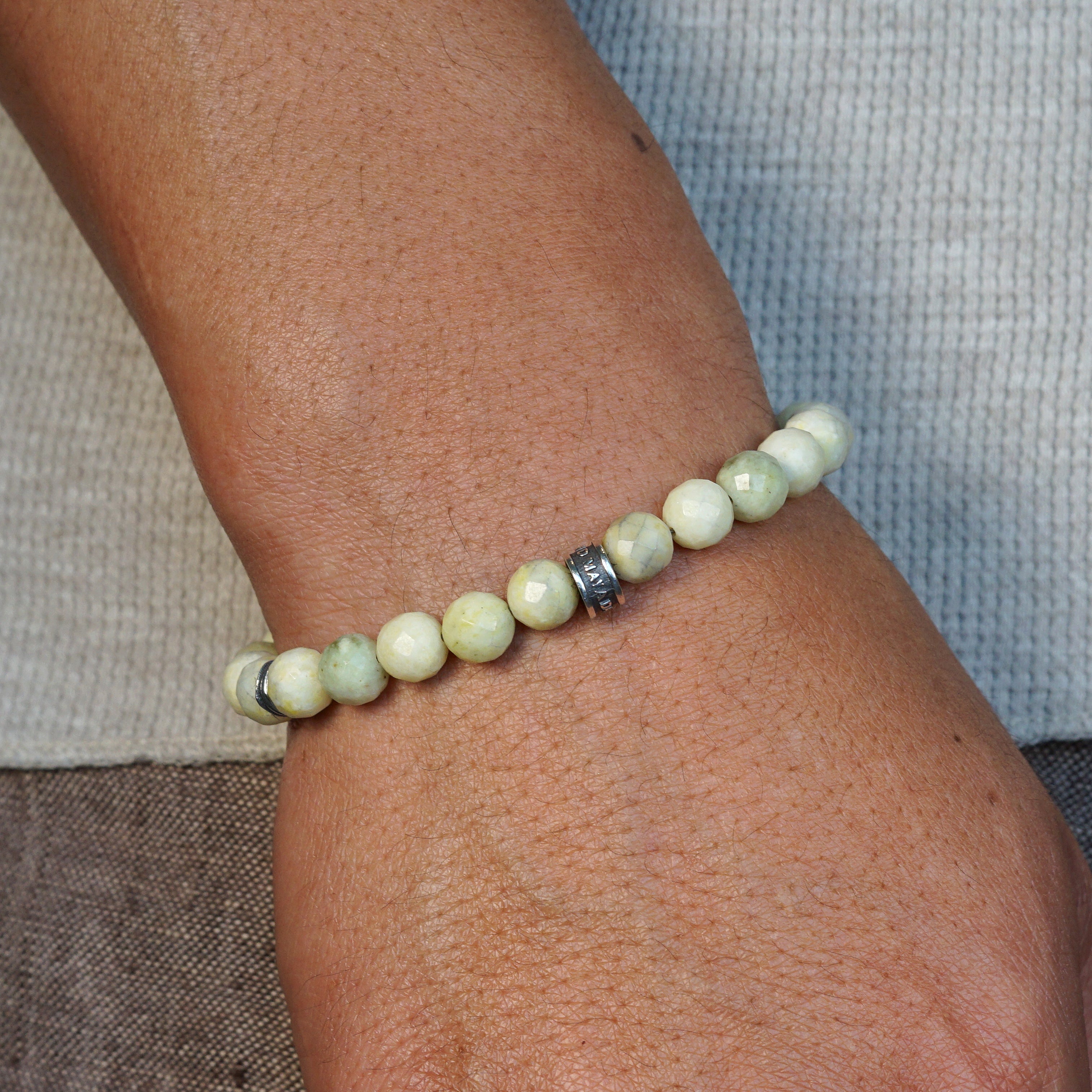 Origin Bracelet | Pineapple Jade & Sterling Silver
