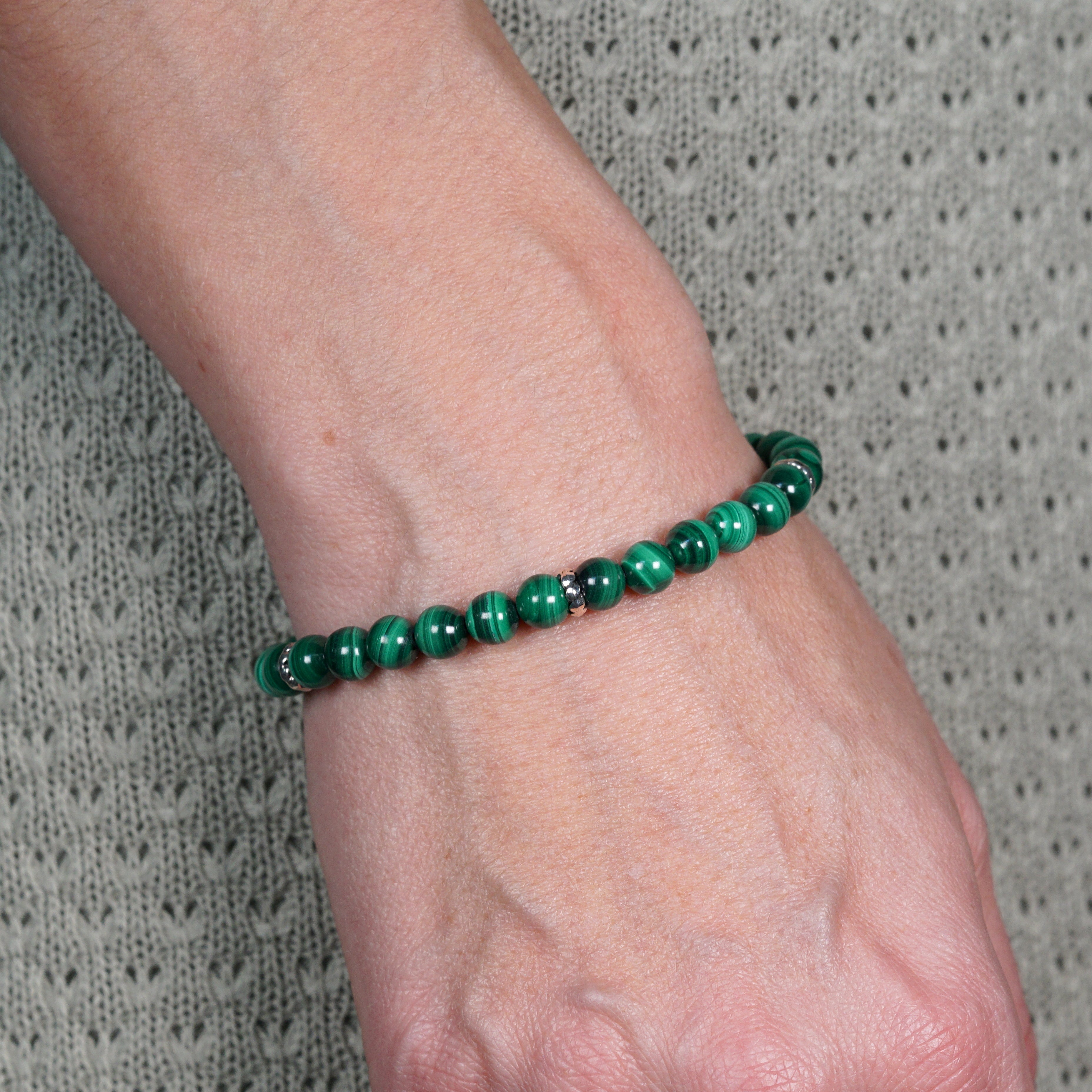 Refined Signature Bracelet | Malachite & Sterling Silver