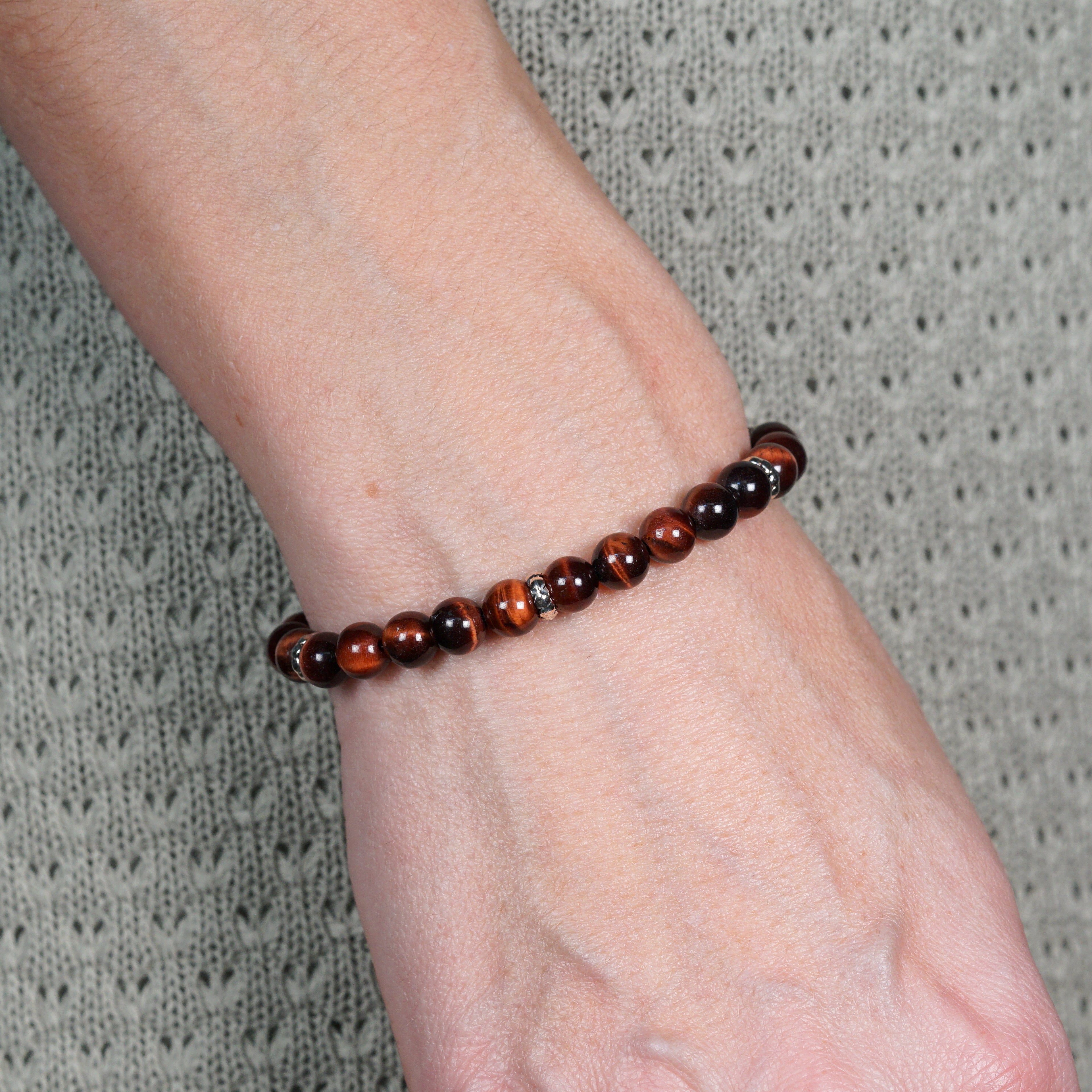 Refined Signature Bracelet | Red Tiger's Eye & Sterling Silver
