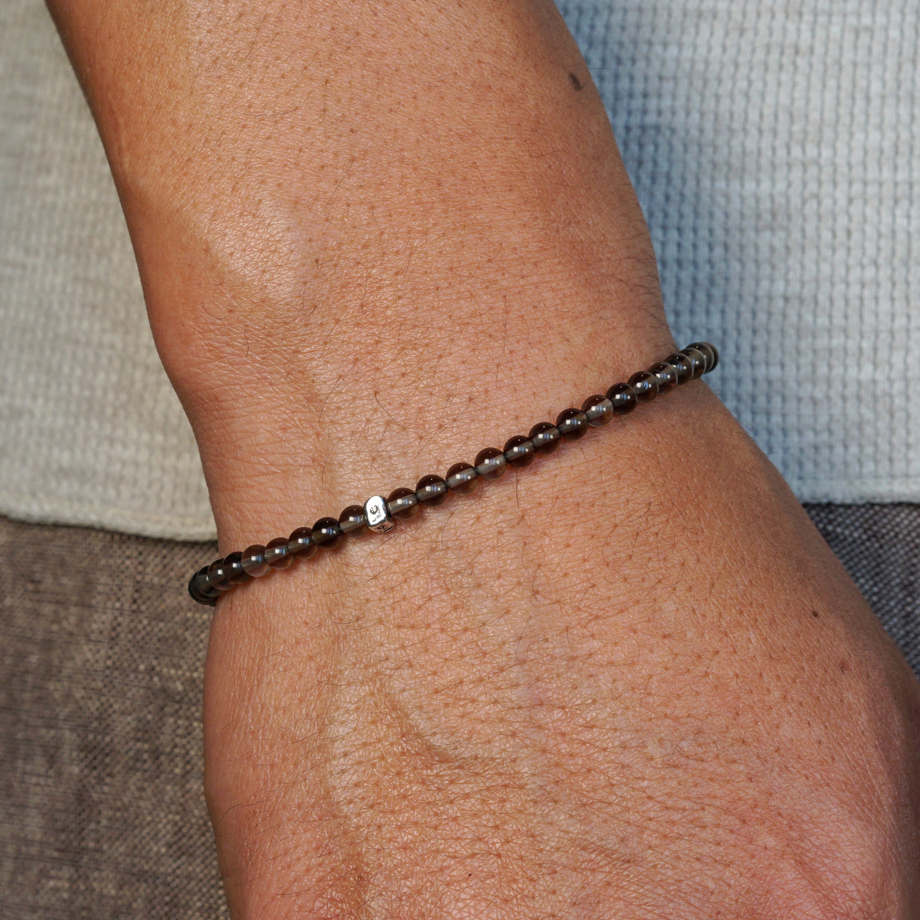 Smoky Slim Bracelet | Smoky Quartz & Sterling Silver