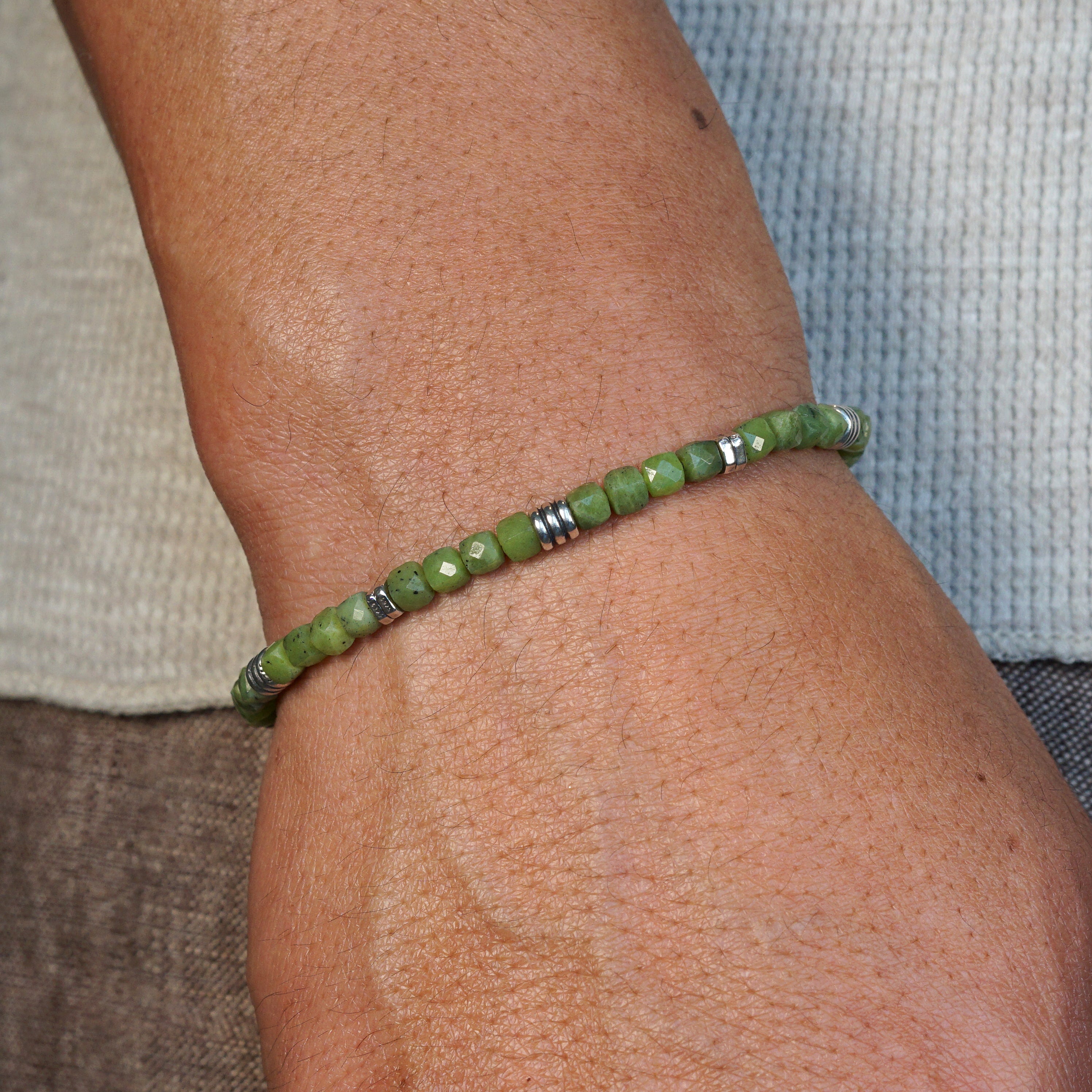StoneWave Bracelet | Canadian Jade & Sterling Silver
