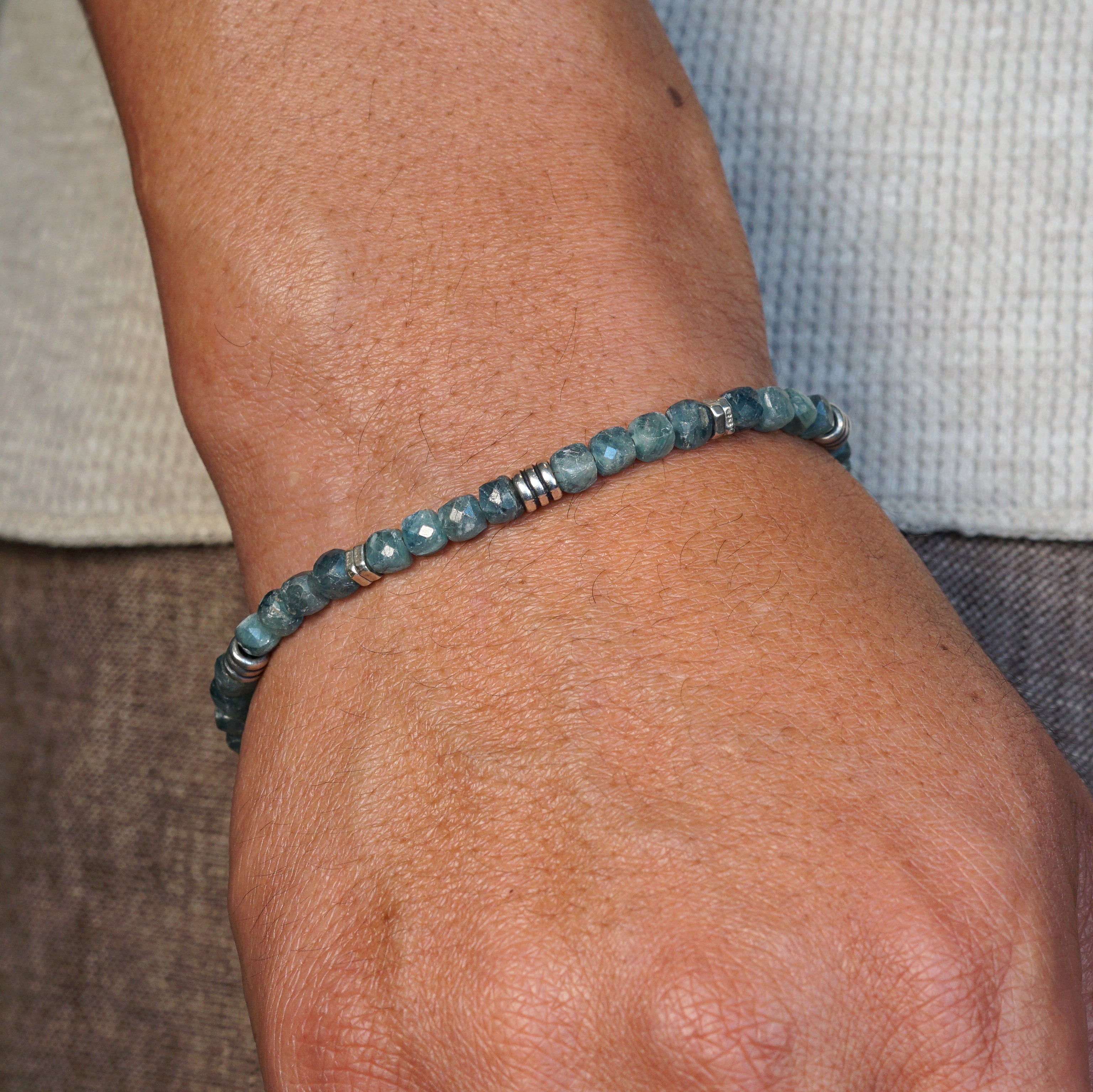 StoneWave Bracelet | Kyanite & Sterling Silver