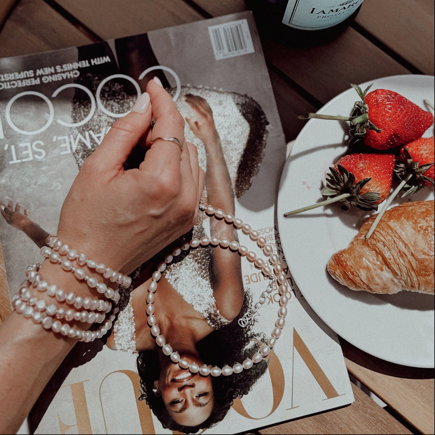 Peach Pearl Necklace | Sterling Silver