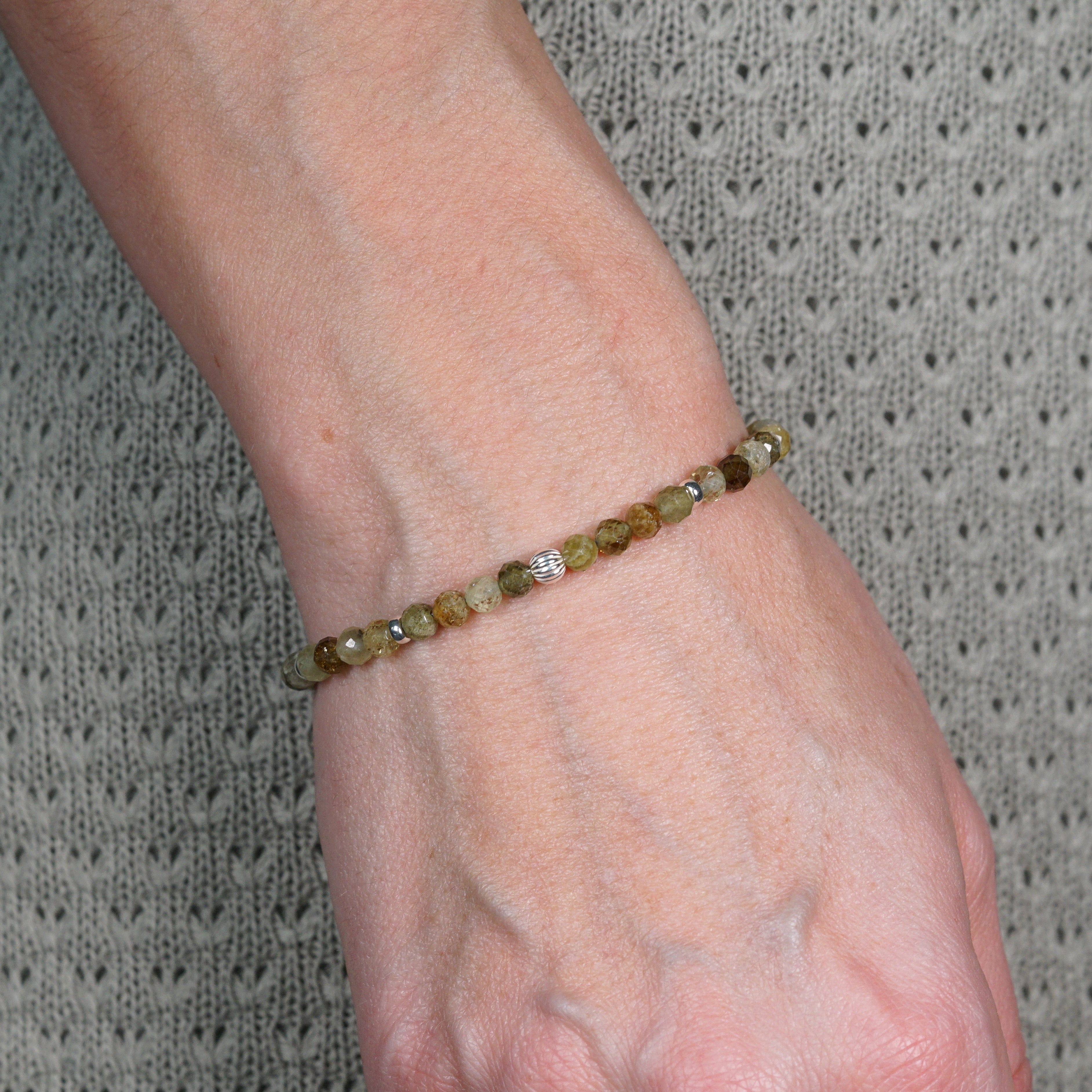 Verdant Bracelet | Faceted Jade & Sterling Silver