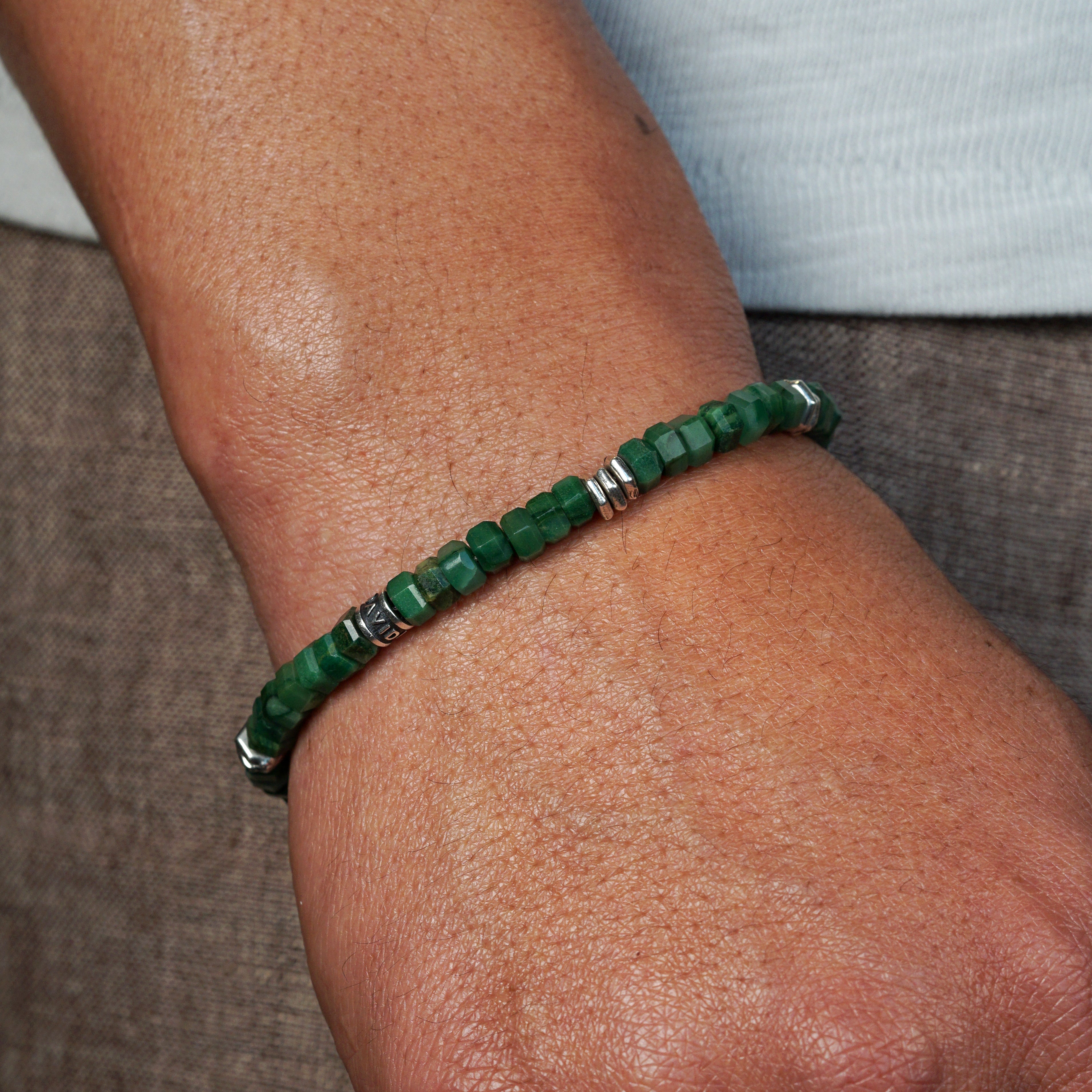 Verge Bracelet | Jade & Sterling Silver
