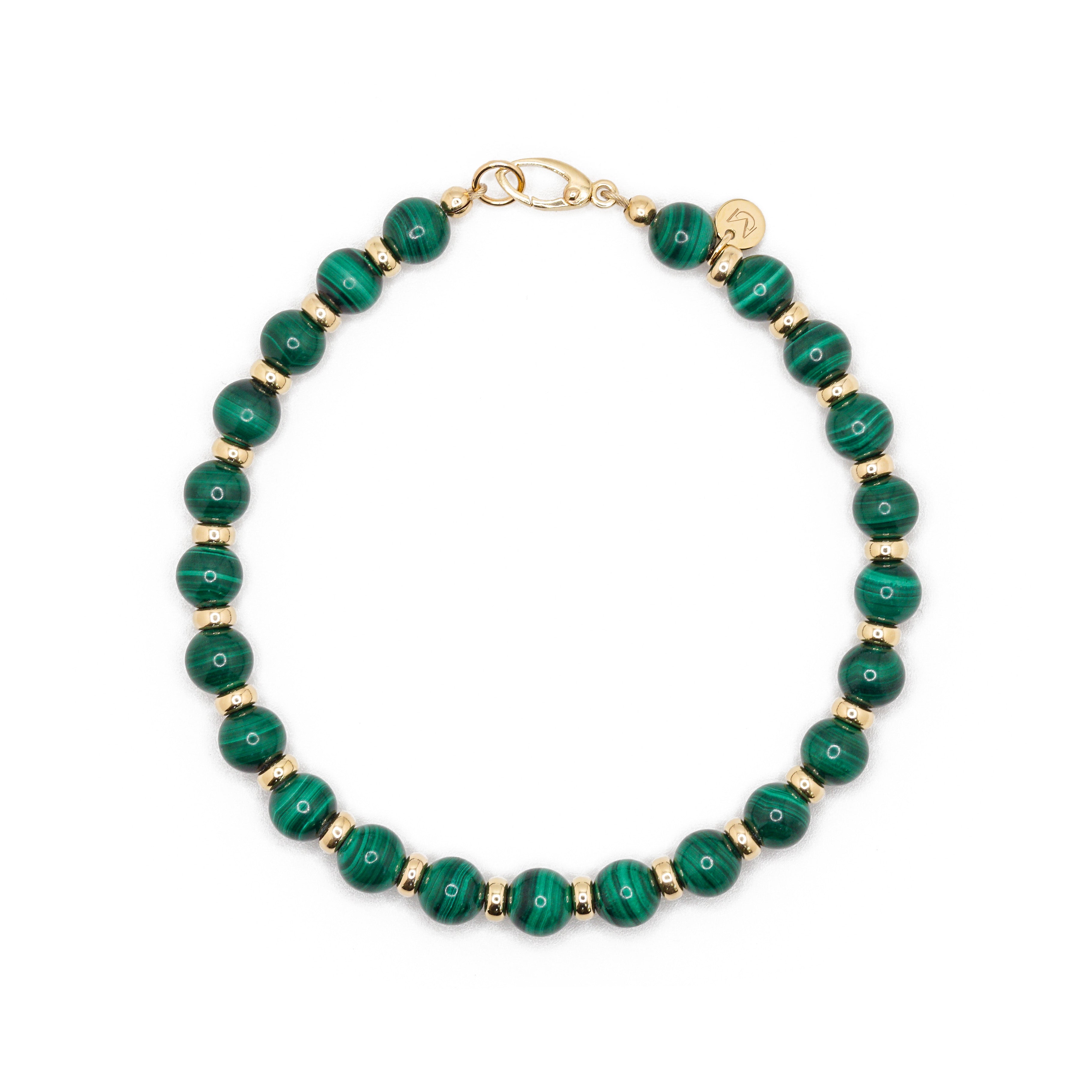 Atlas Bracelet | Malachite & 14K Gold