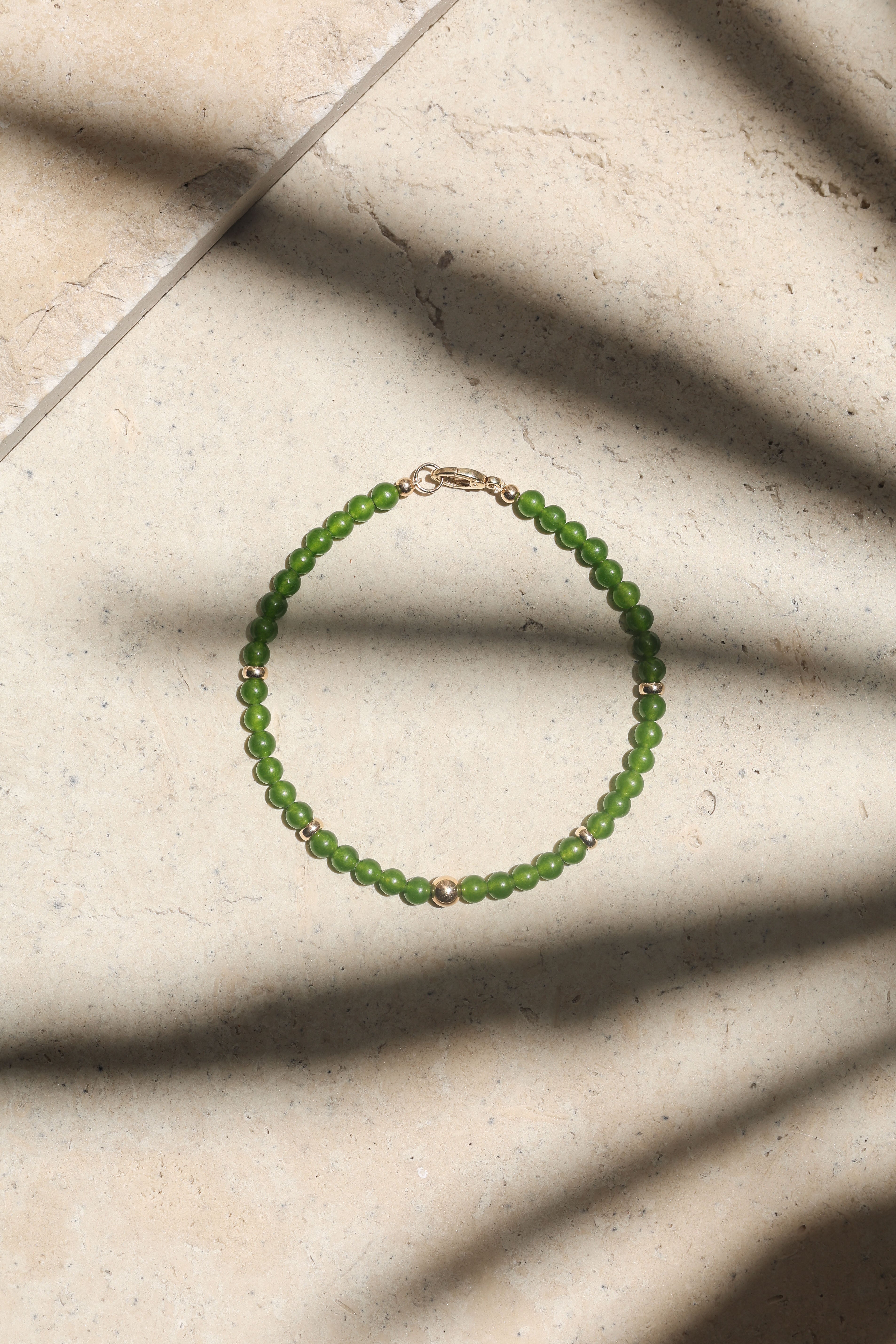 Aurum Bracelet | Jade & 14K Gold