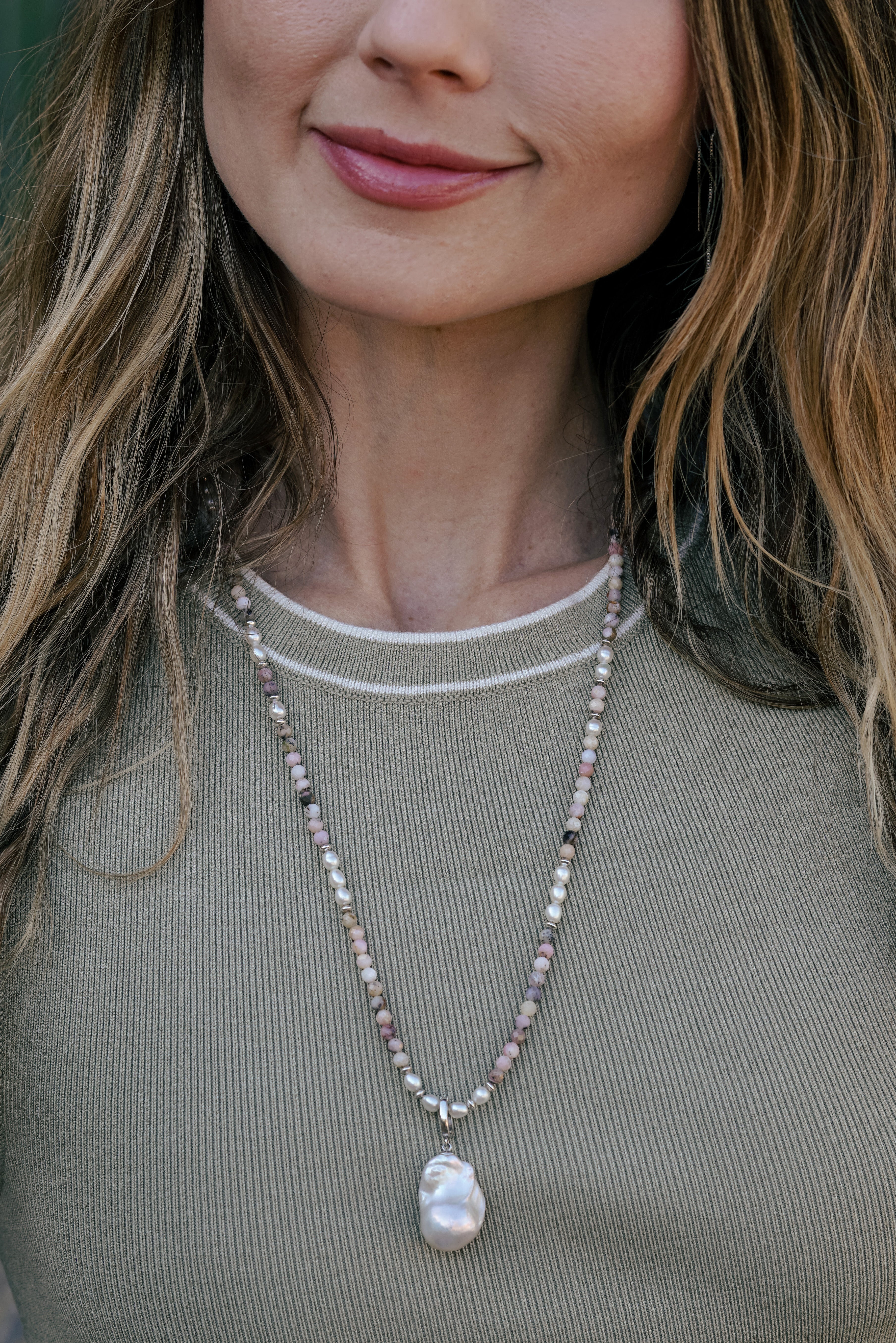 Baroque Pearl Pendant | Sterling Silver