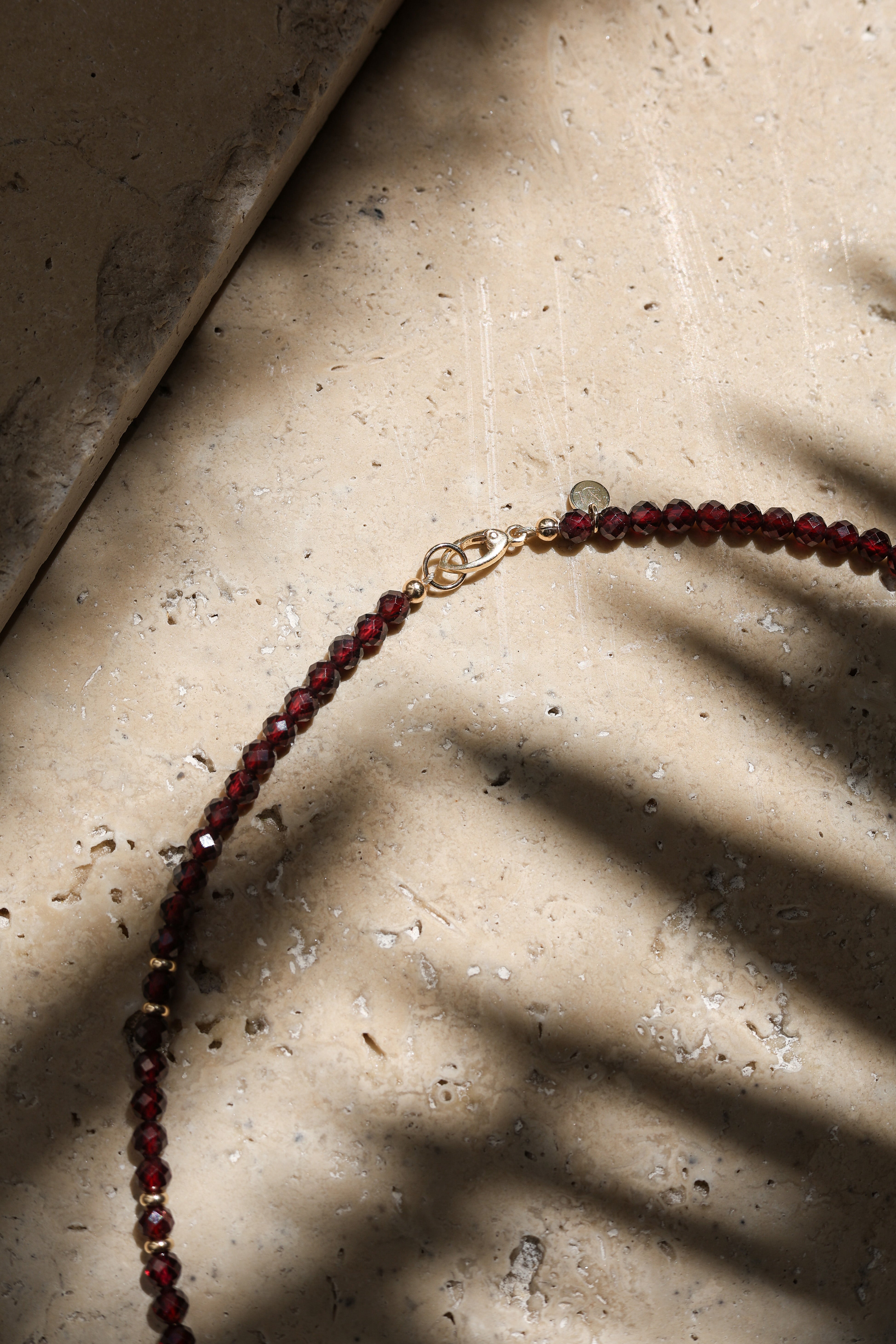 Ember Necklace | Garnet & 14K Gold | 26"