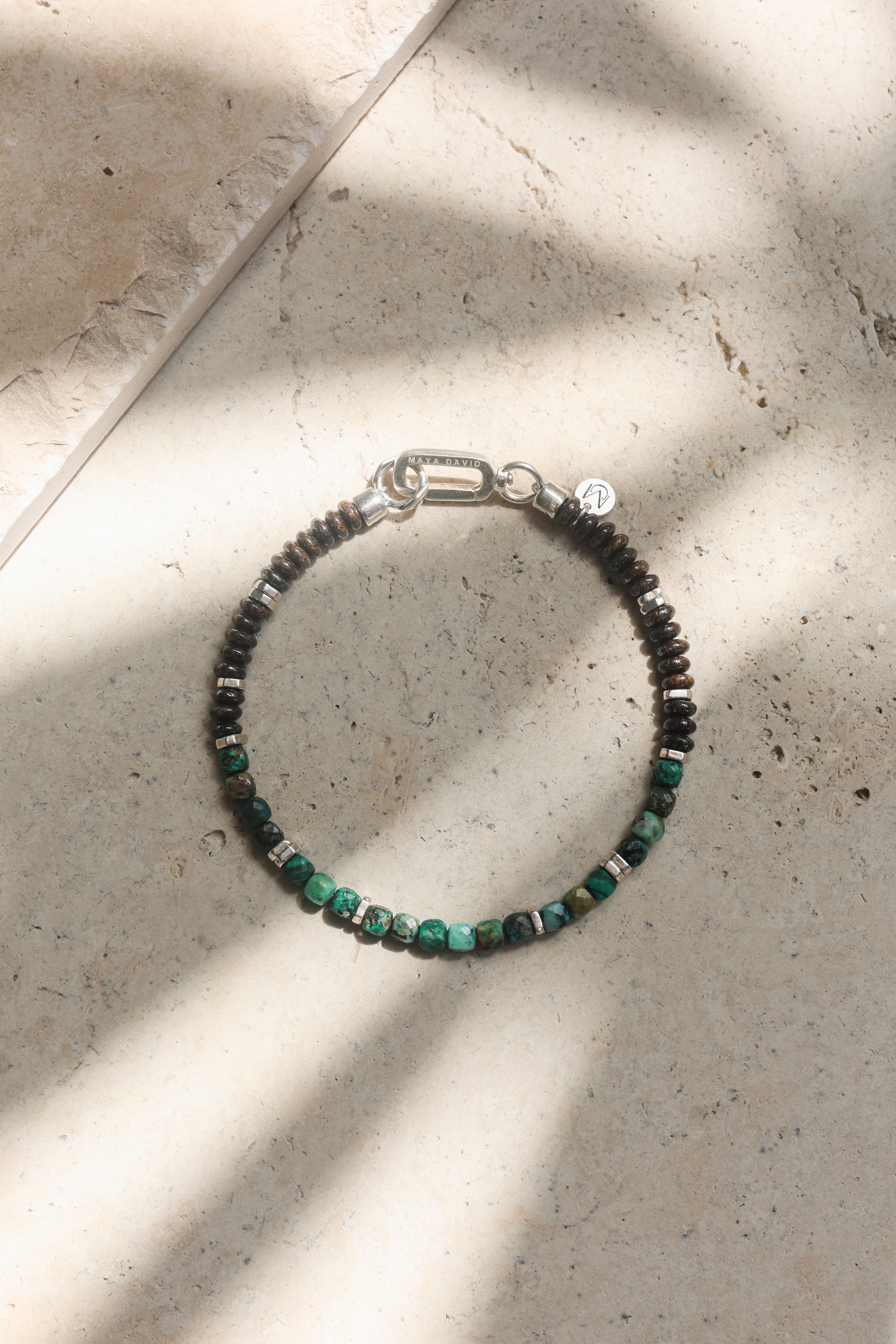 Frontier Bracelet | Bronzite, Chrysocolla & Sterling Silver