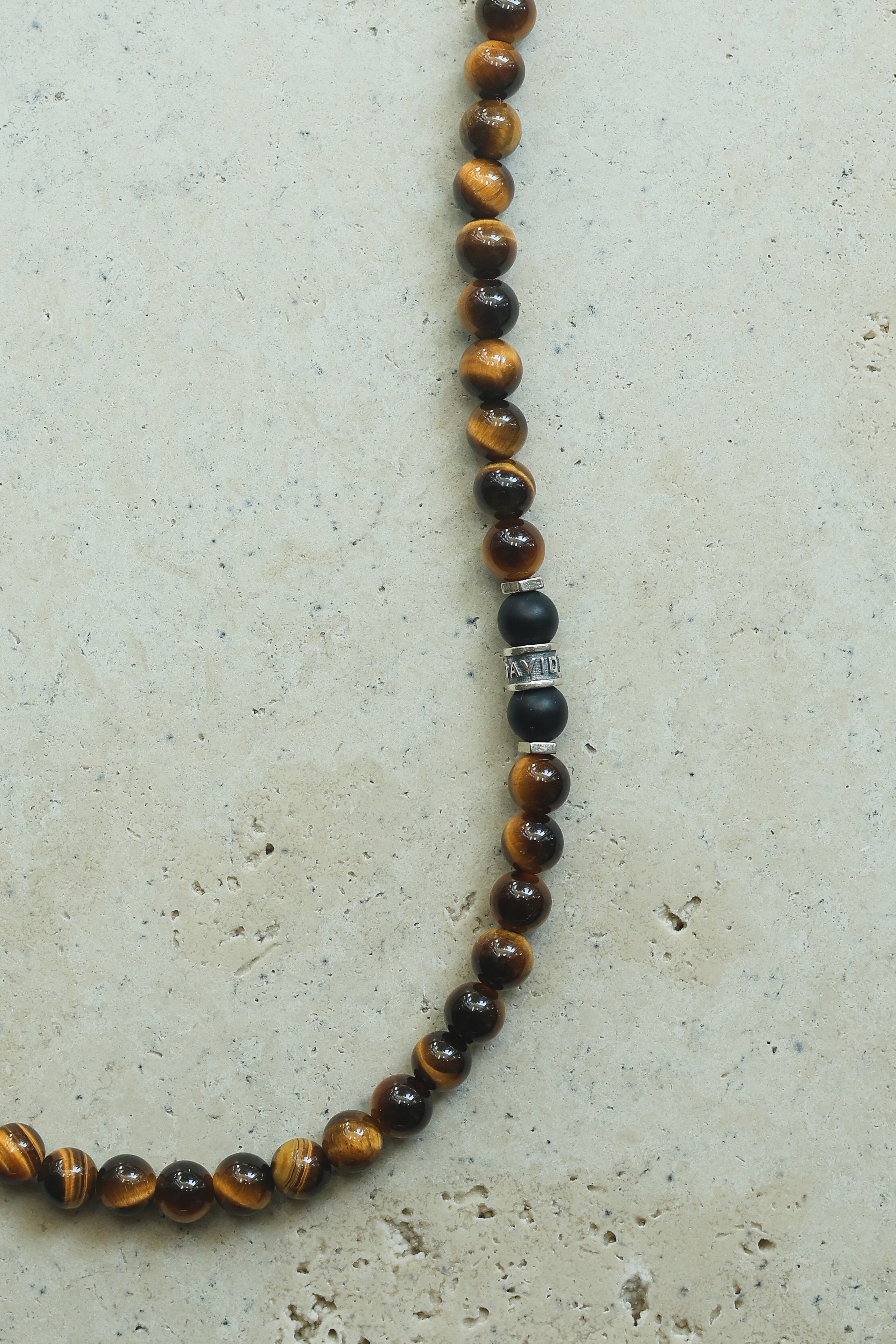 Guardian Necklace | Tiger's Eye, Onyx & Sterling Silver