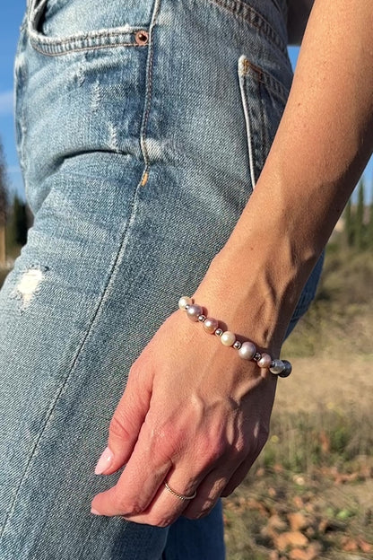 Multi Pearl Bracelet | Sterling Silver