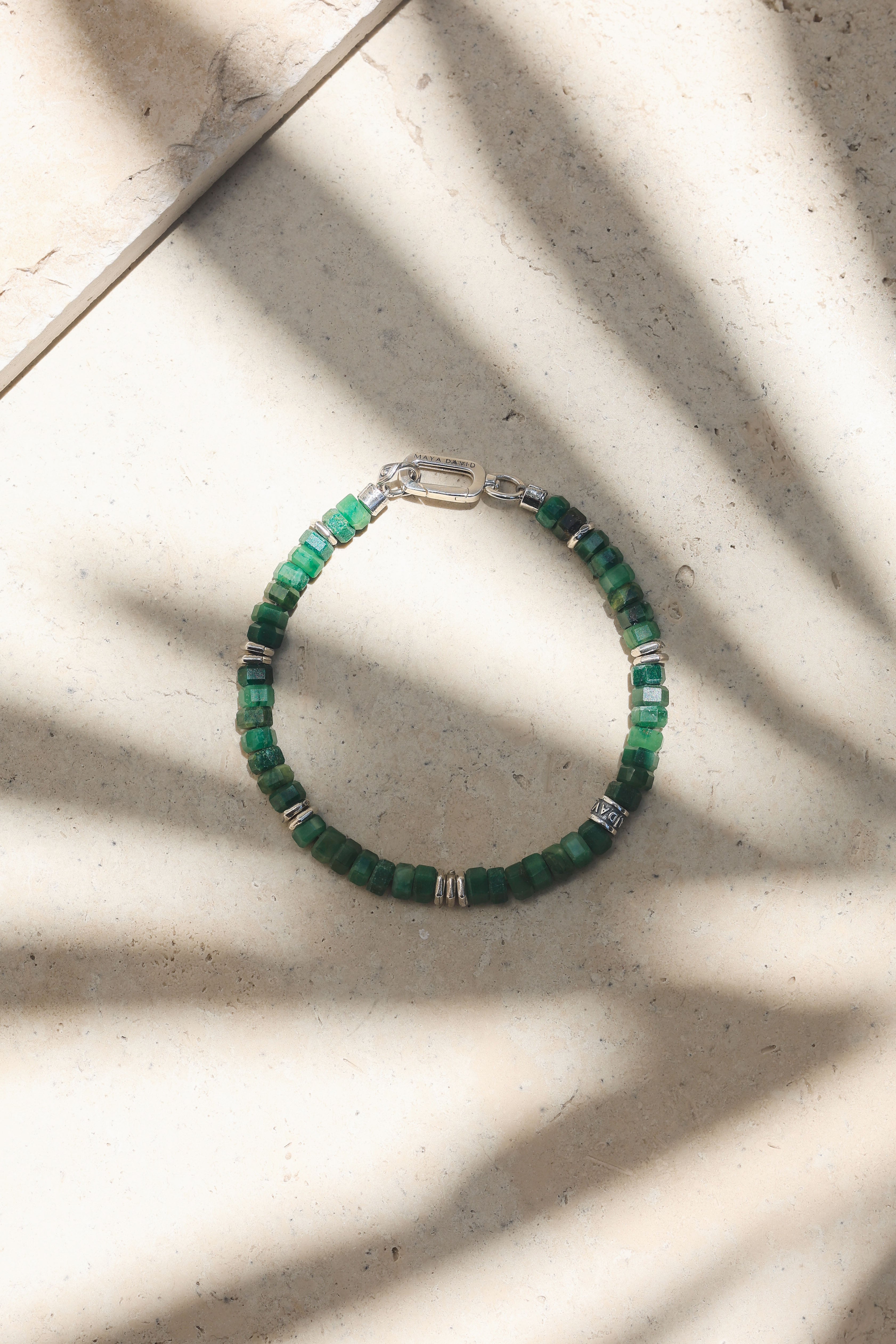 Verge Bracelet | Jade & Sterling Silver