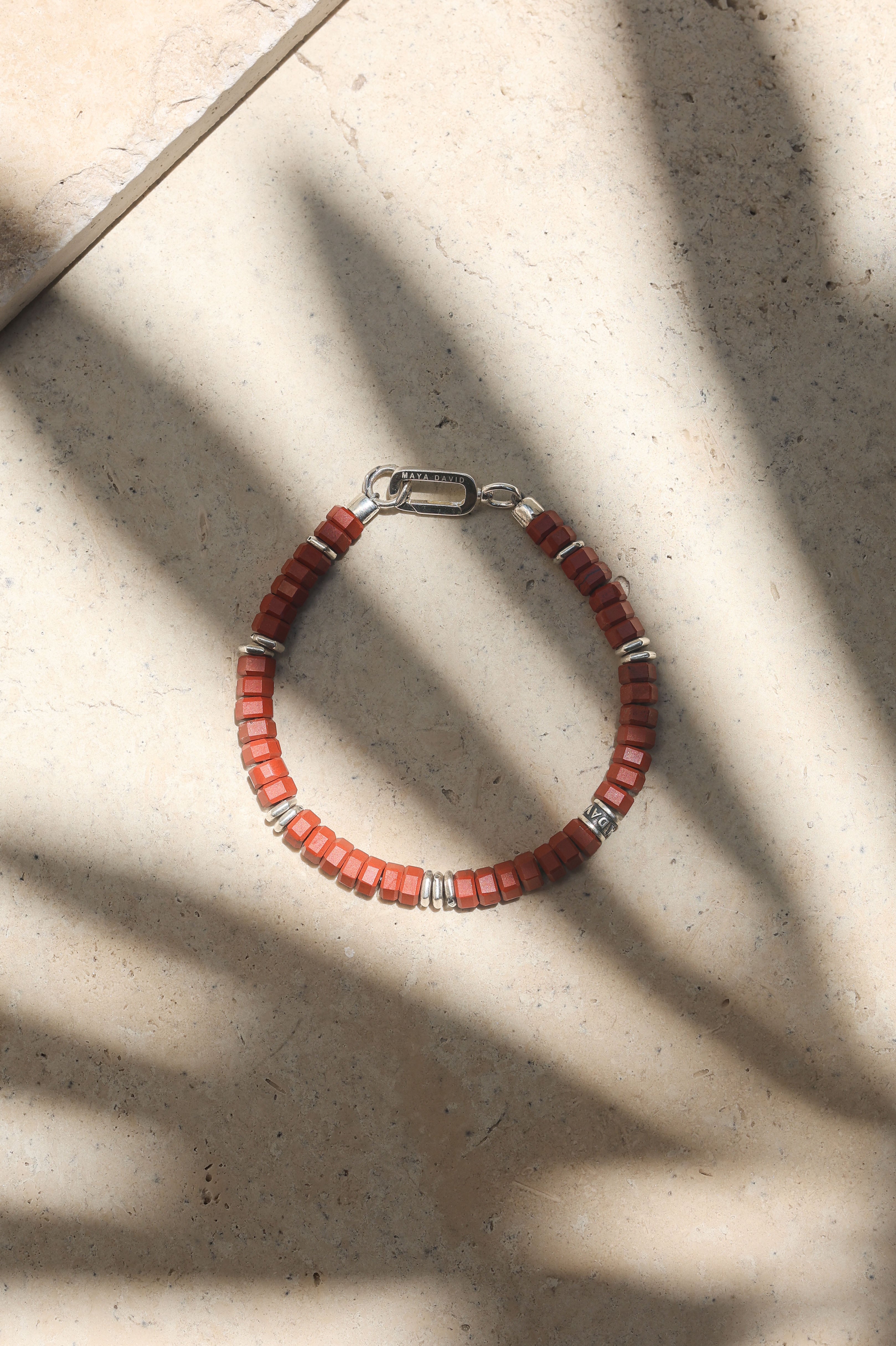 Verge Bracelet | Red Jasper & Sterling Silver